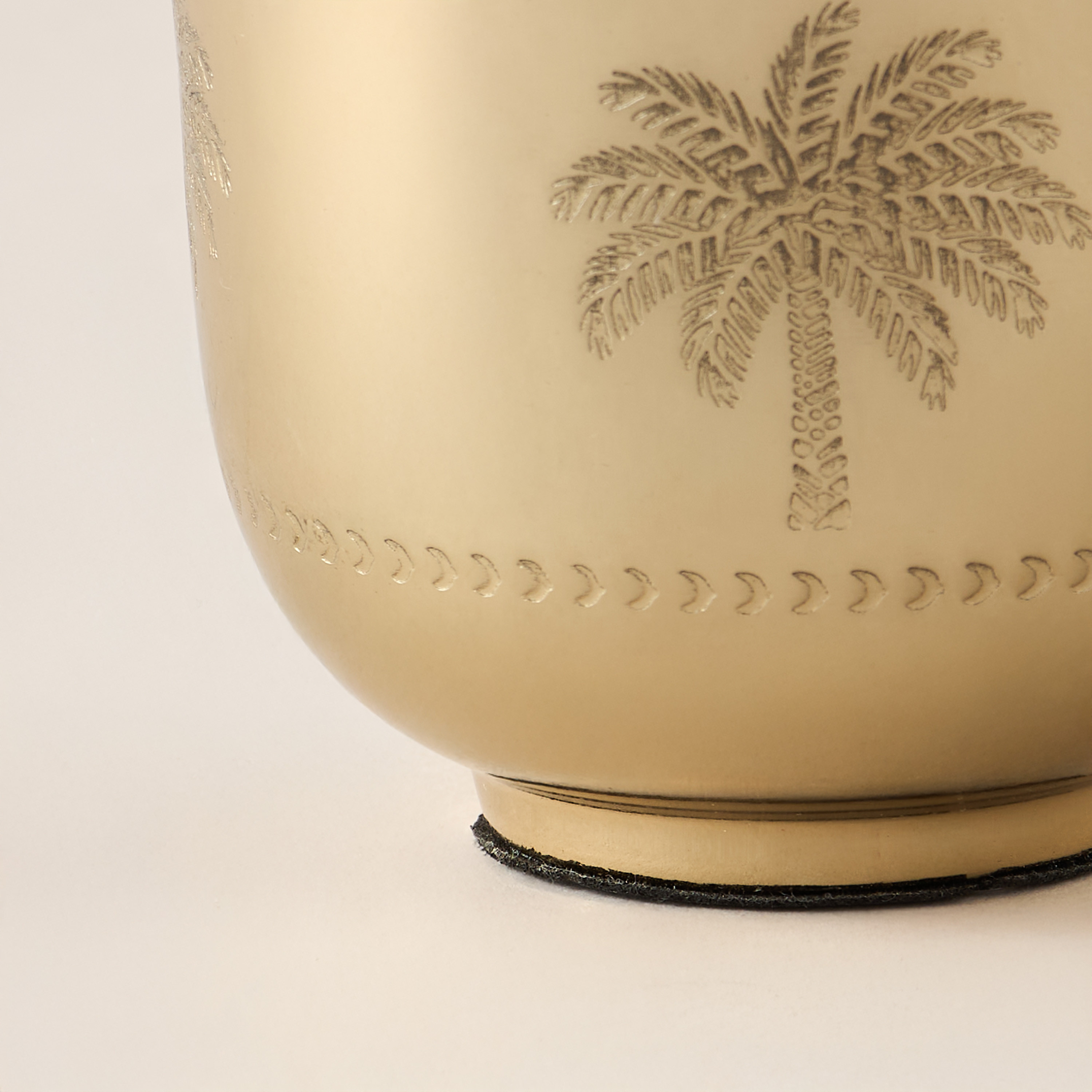 Palm Tree Engraved Metal Votive - 9 cms-household-decor-vasesandbowls-image-4
