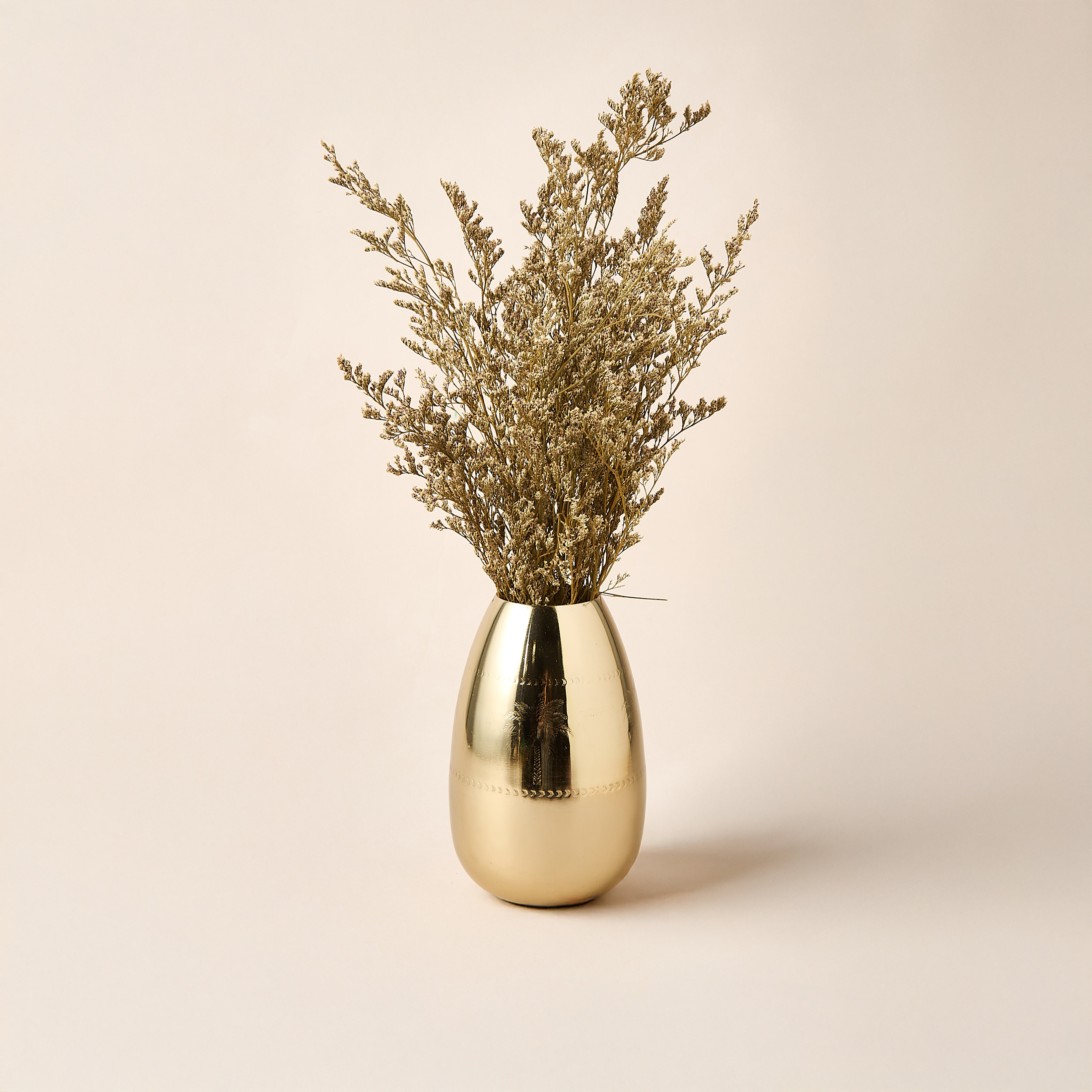 Palm Decorative Metal Vase - 19.5 cms-household-decor-vasesandbowls-image-2