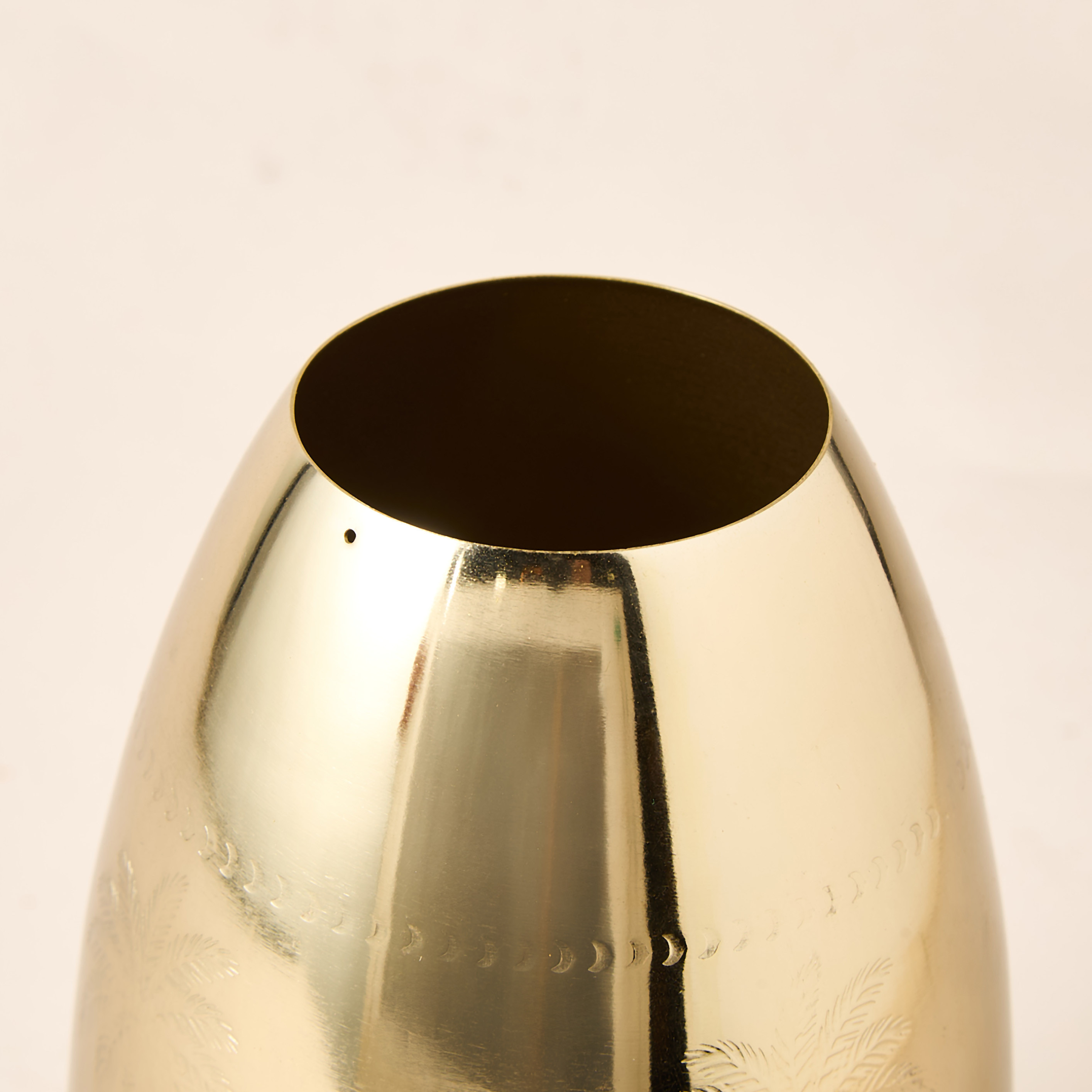 Palm Decorative Metal Vase - 19.5 cms-household-decor-vasesandbowls-image-4