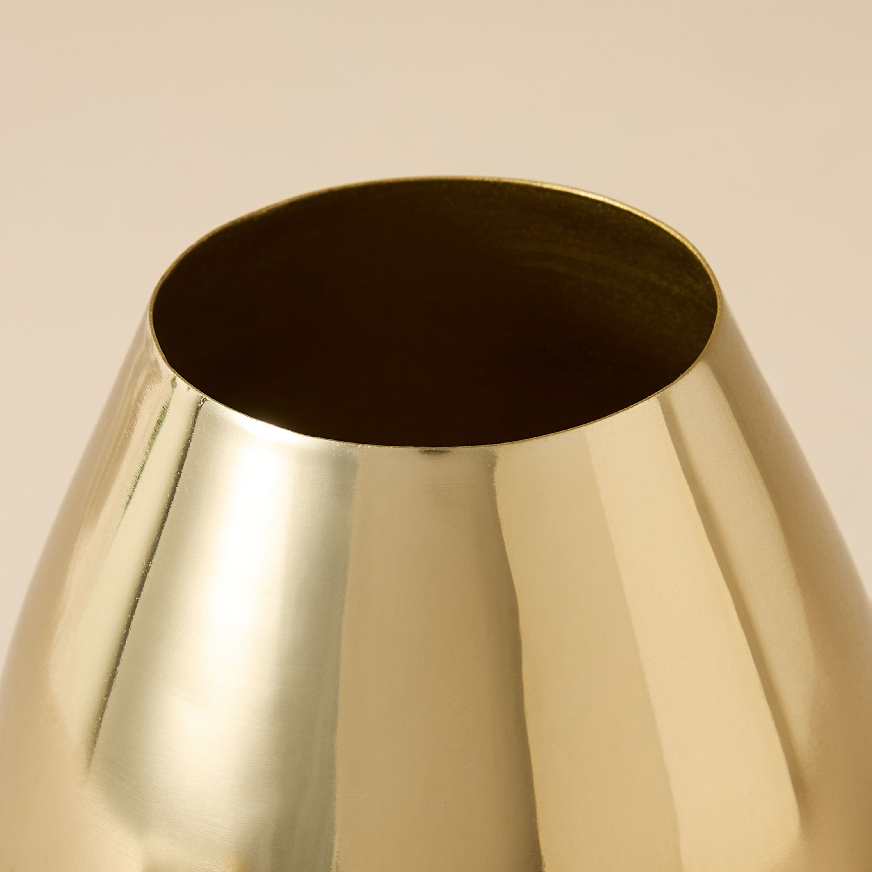 Palm Tree Engraved Metal Vase - 8x8x10 cms-household-decor-vasesandbowls-image-3