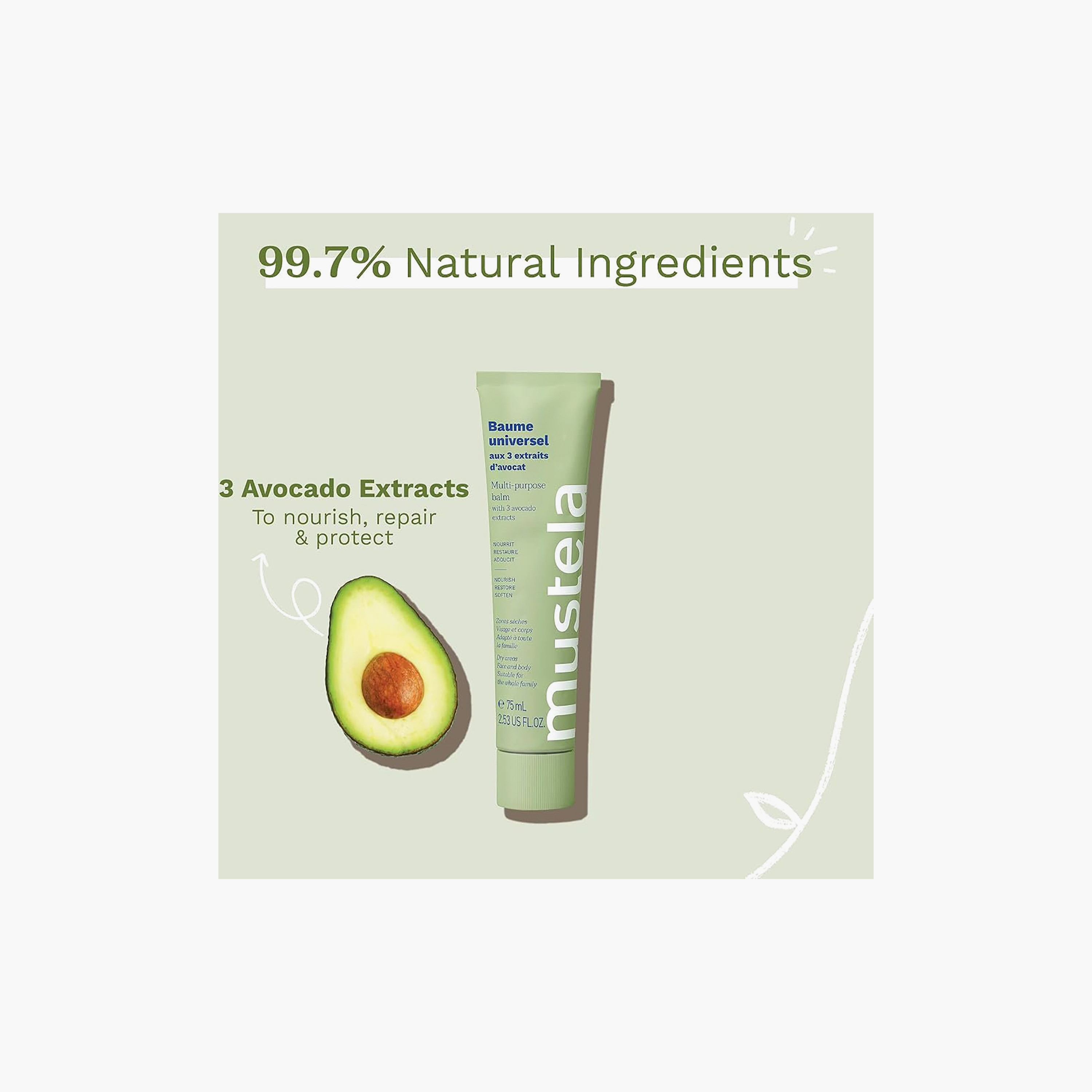 Mustela Multi-Purpose Balm with Avocado Extract - 75 ml-baby-diapering-babywipes-image-3