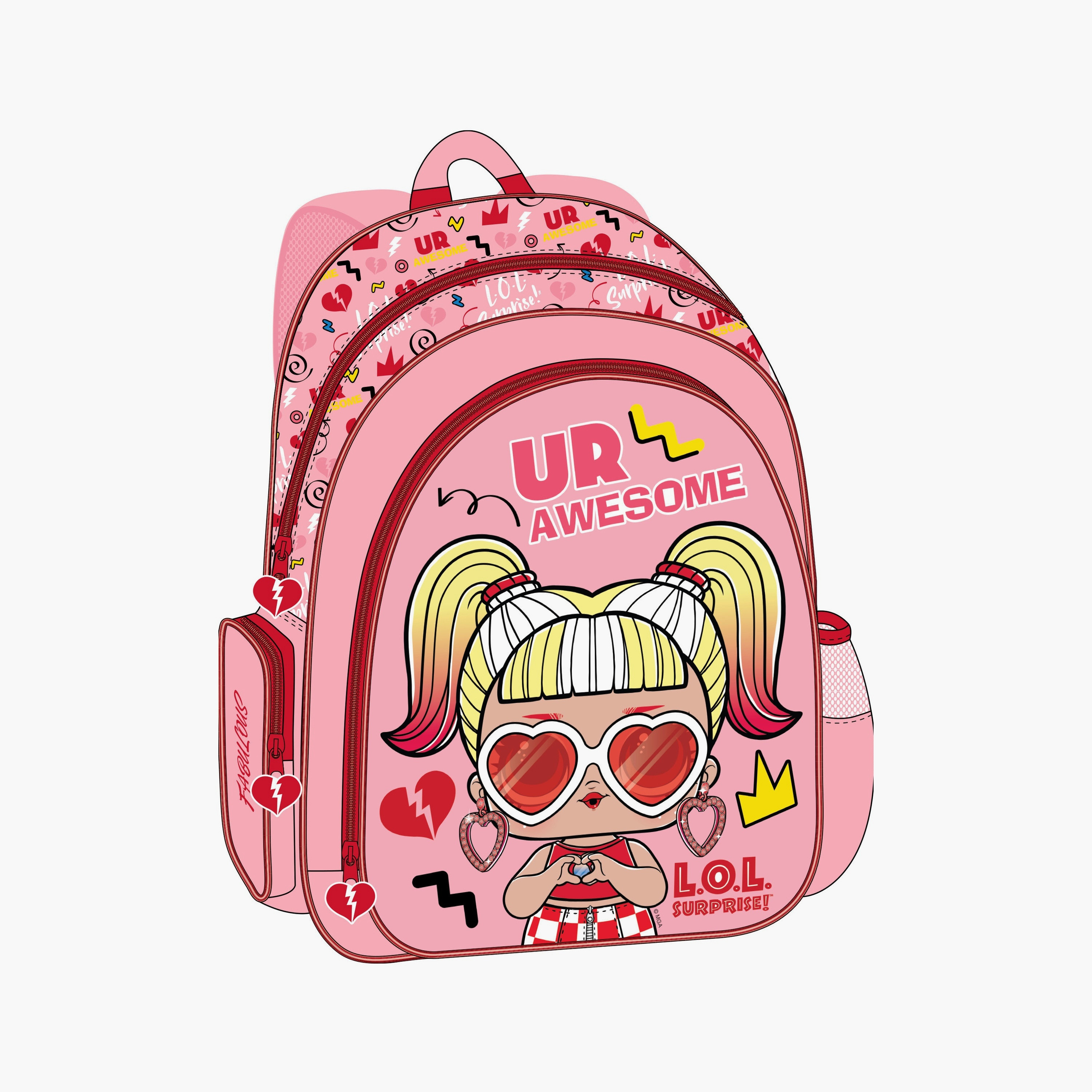 LOL Surprise Printed Backpack - 18 inch - Pink-school-bagsandbackpacks-backpacks-image-1