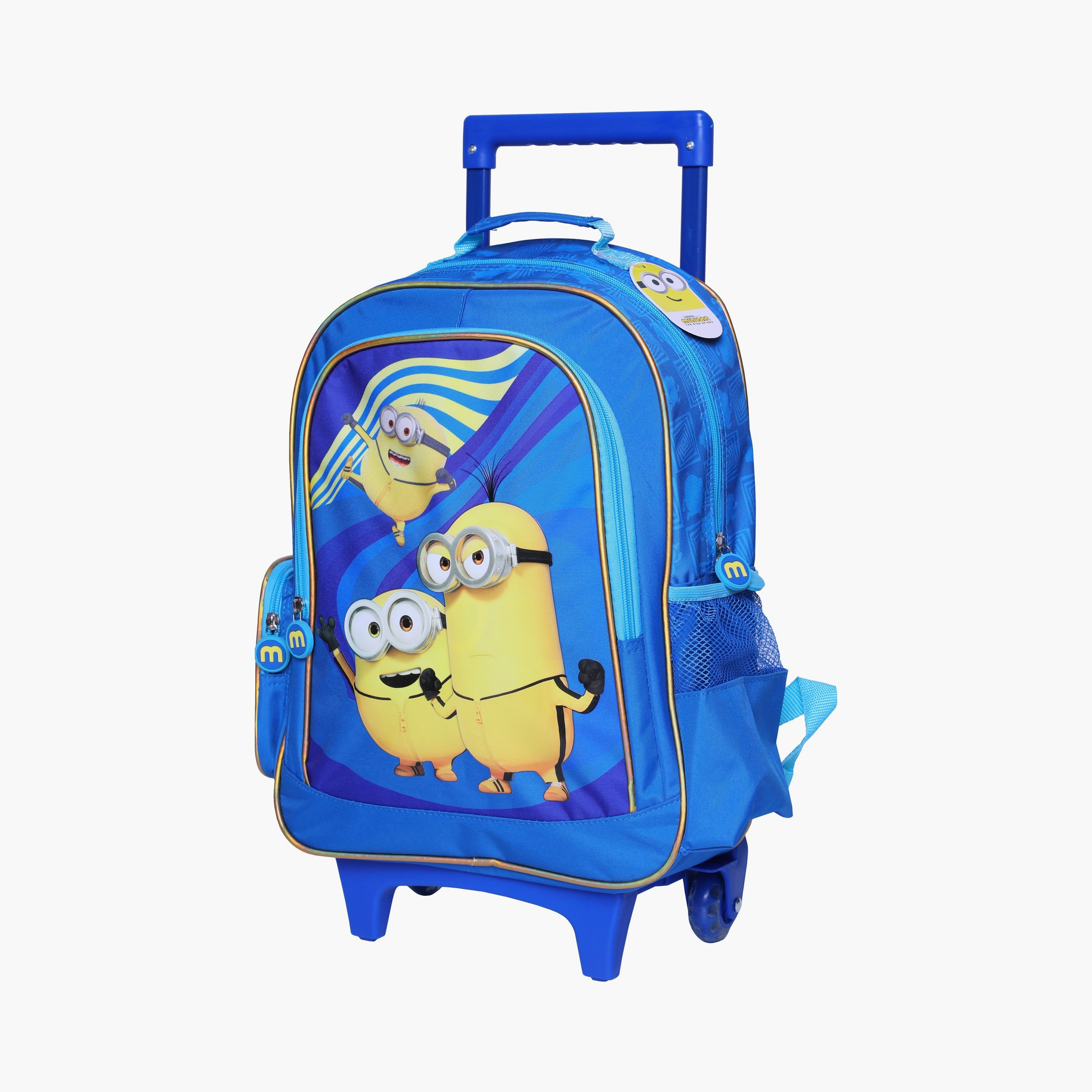 Minions: The Rise Of Gru Printed Trolley Bag - 16 Inch - Blue-school-bagsandbackpacks-trolleybags-image-3