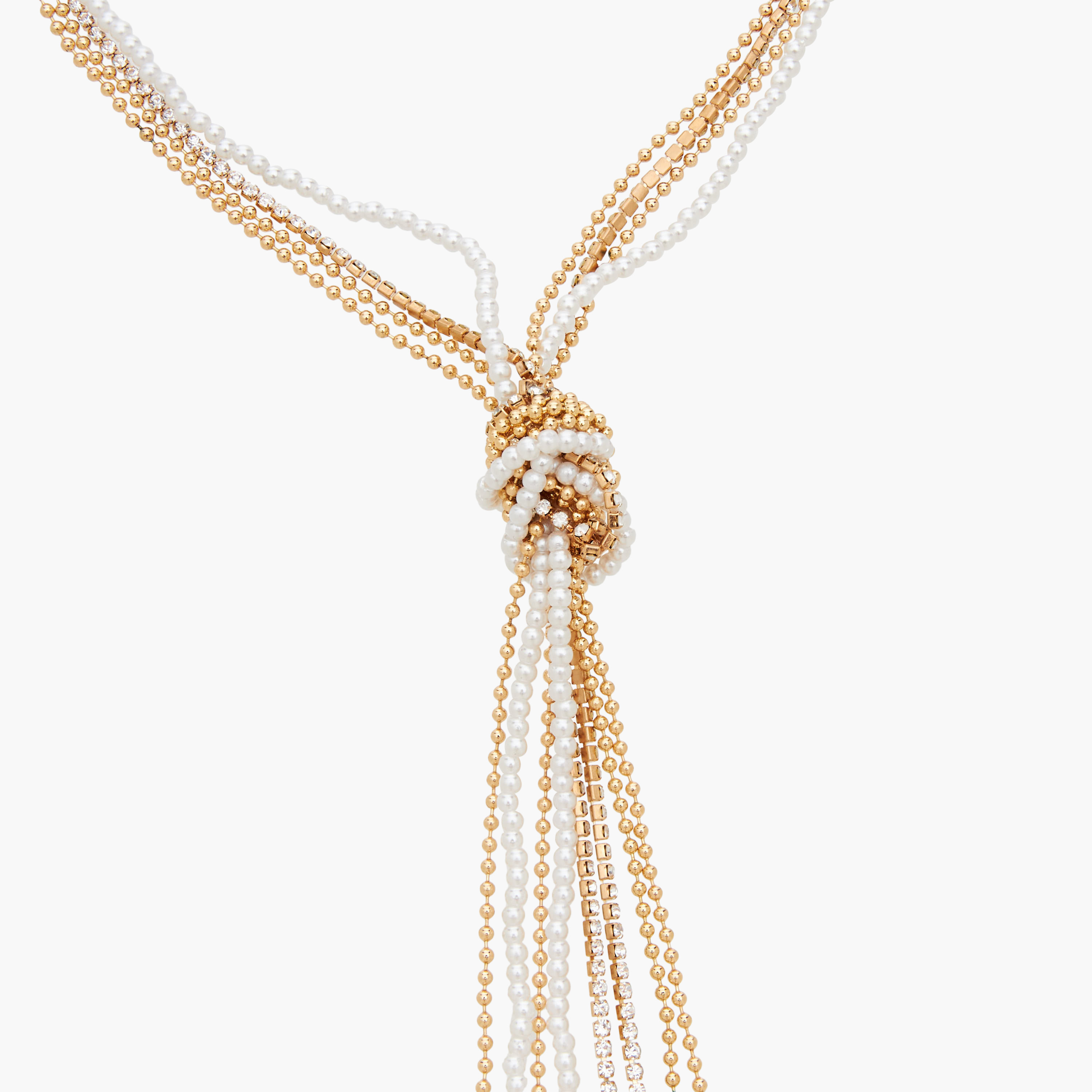 عقد متعدد الطبقات ذهبي اللون بزينة شرّابات-women-watchesandjewellery-jewellery-necklacesandpendants-image-4