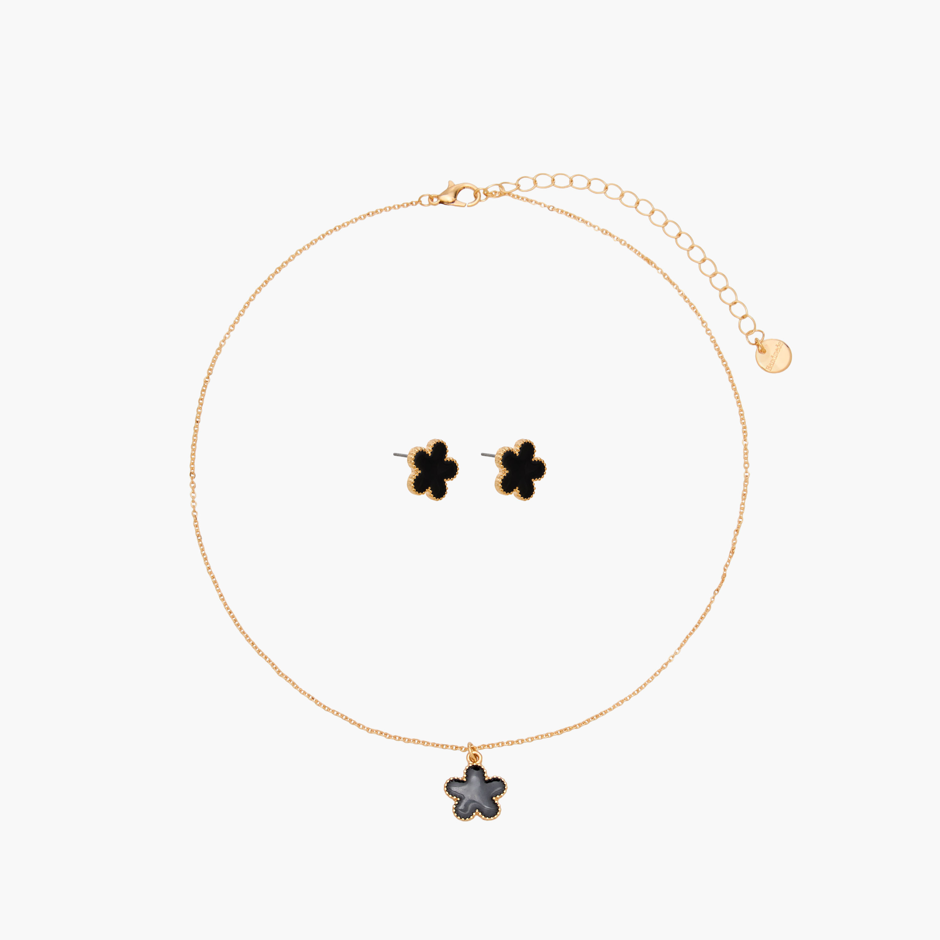 Floral Pendant Necklace and Earrings-women-watchesandjewellery-jewellery-jewellerysets-image-1