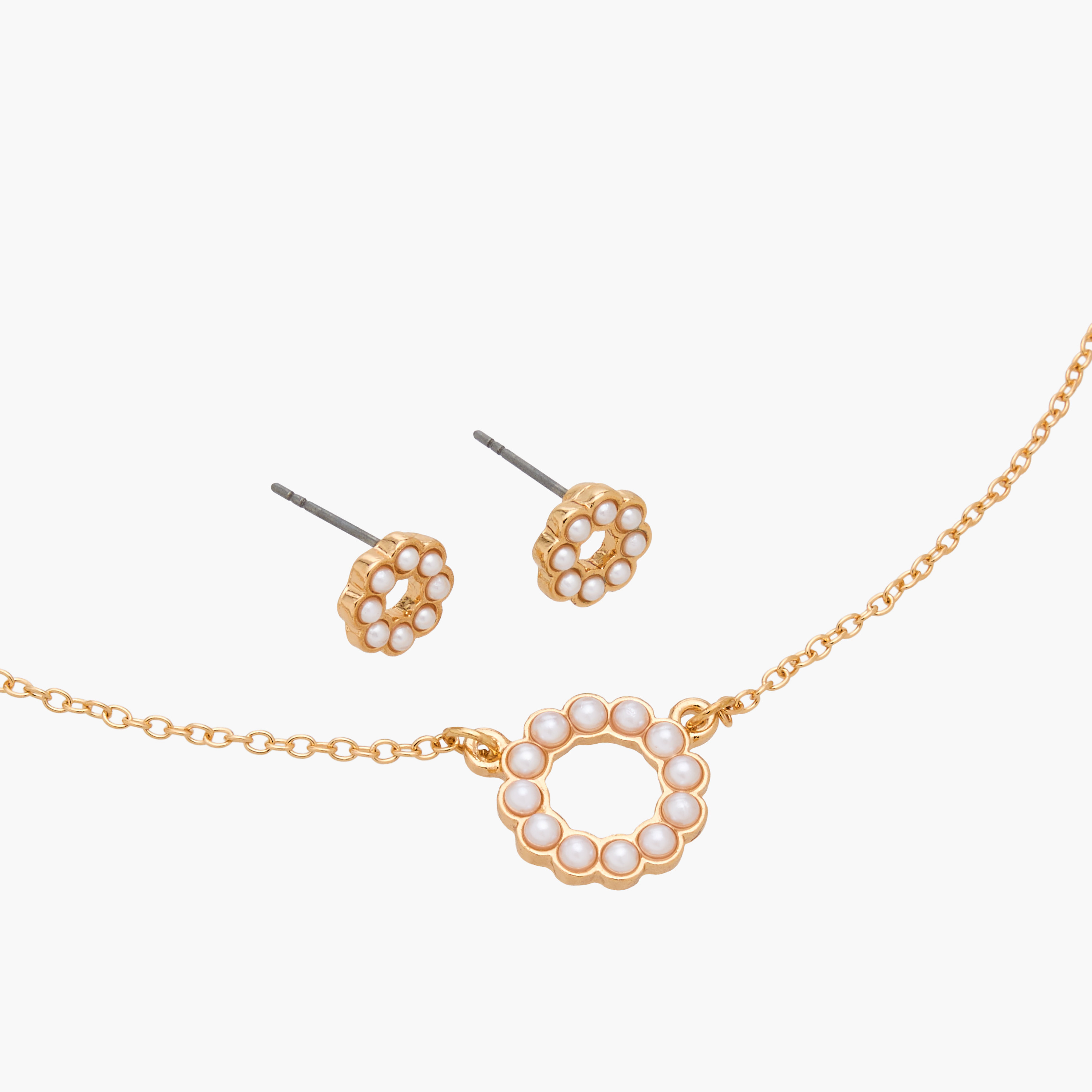 عقد بدلاية مزينة باللؤلؤ وحلق-women-watchesandjewellery-jewellery-jewellerysets-image-7