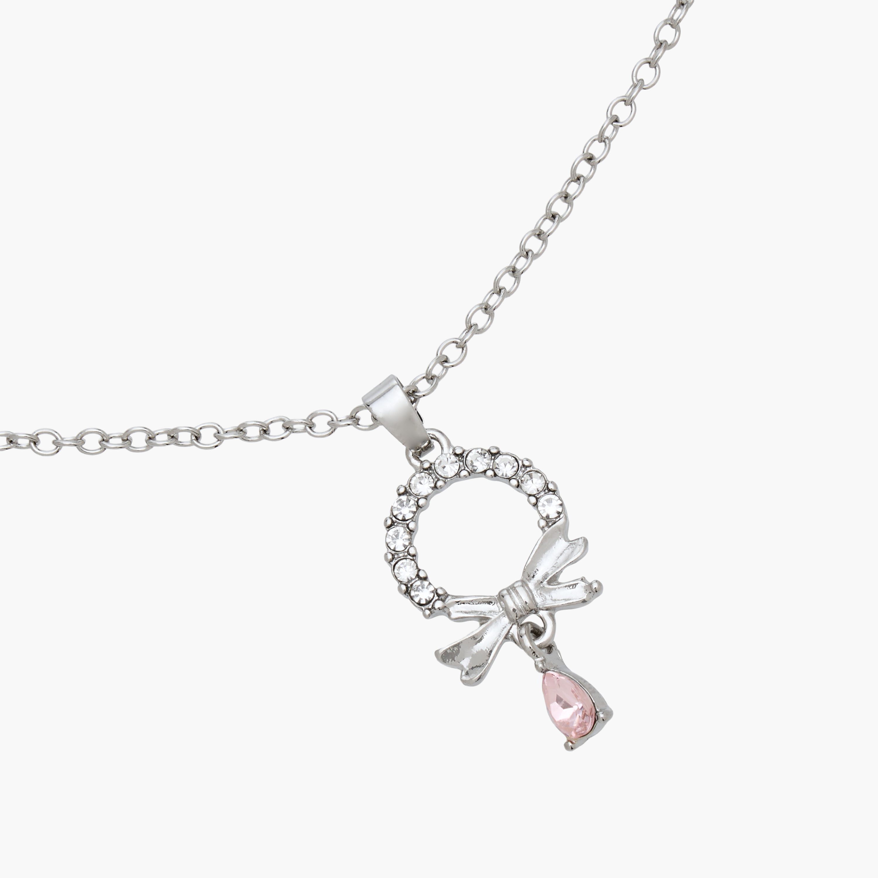Crystal Bow Embellished Necklace and Earrings-women-watchesandjewellery-jewellery-jewellerysets-image-4