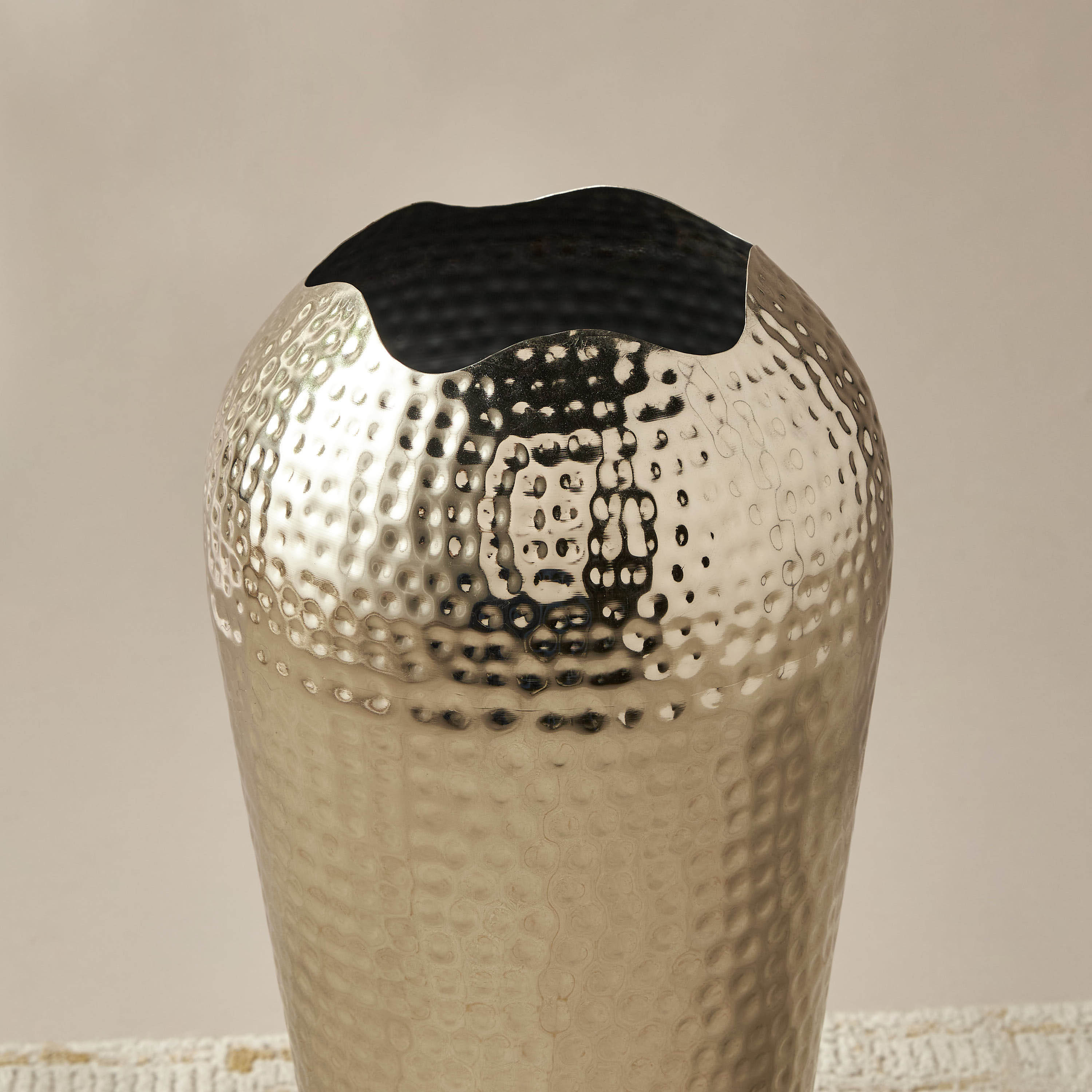 Hammered Decorative Vase - 25x25x60 cms-household-decor-vasesandbowls-image-3