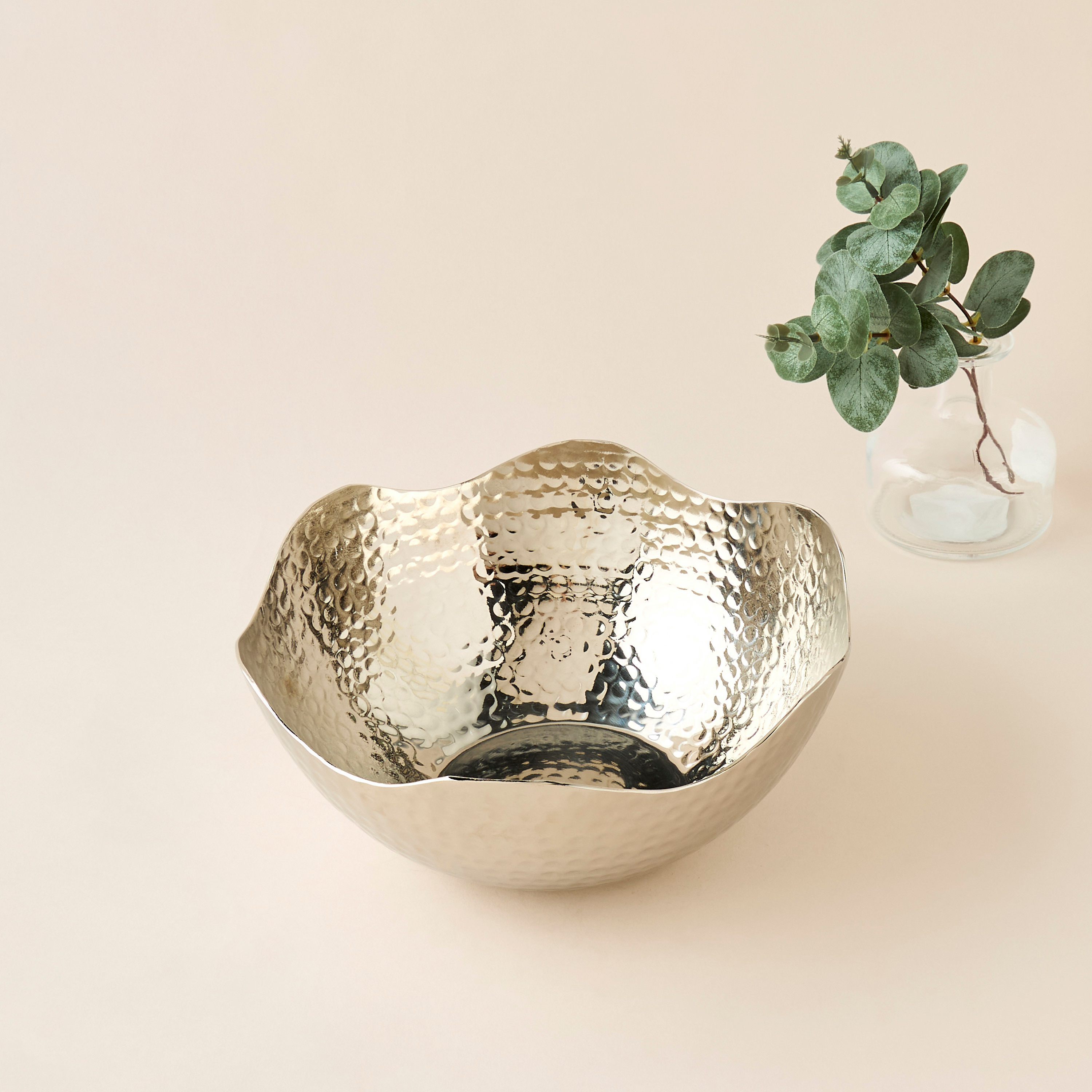 Metallic Hammered Decorative Bowl -household-decor-vasesandbowls-image-1