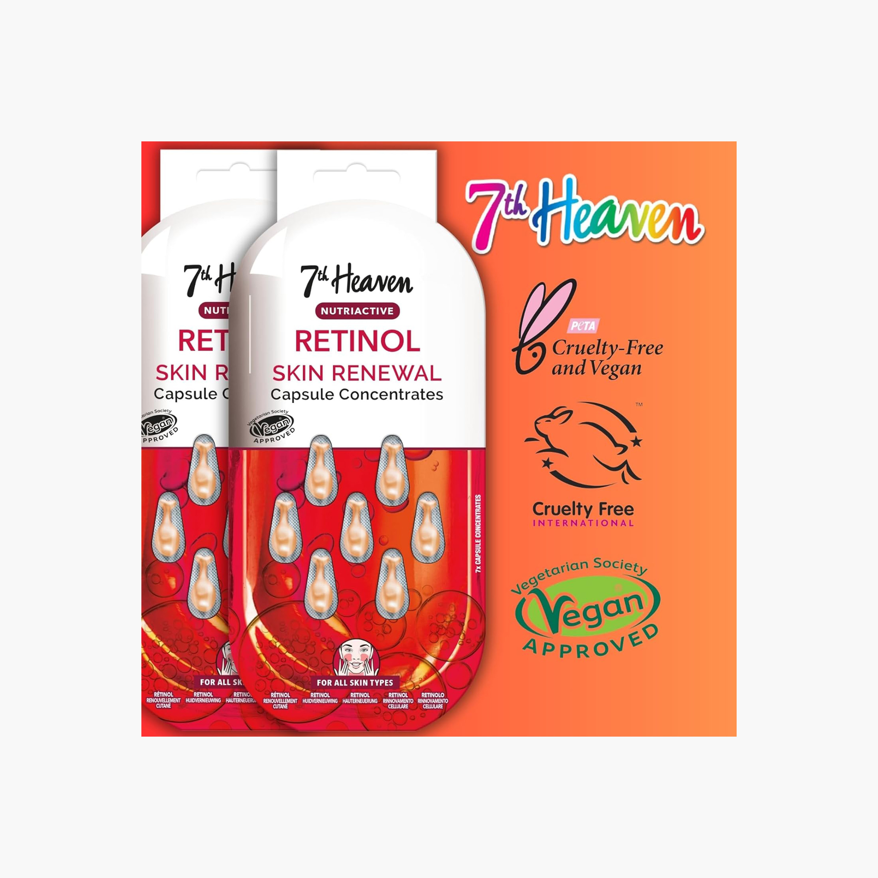 7TH HEAVEN 7-Piece Nutriactive Retinol Skin Renewal Capsule Set-beautyandpersonalcare-skin-masks-masksandpeels-image-3