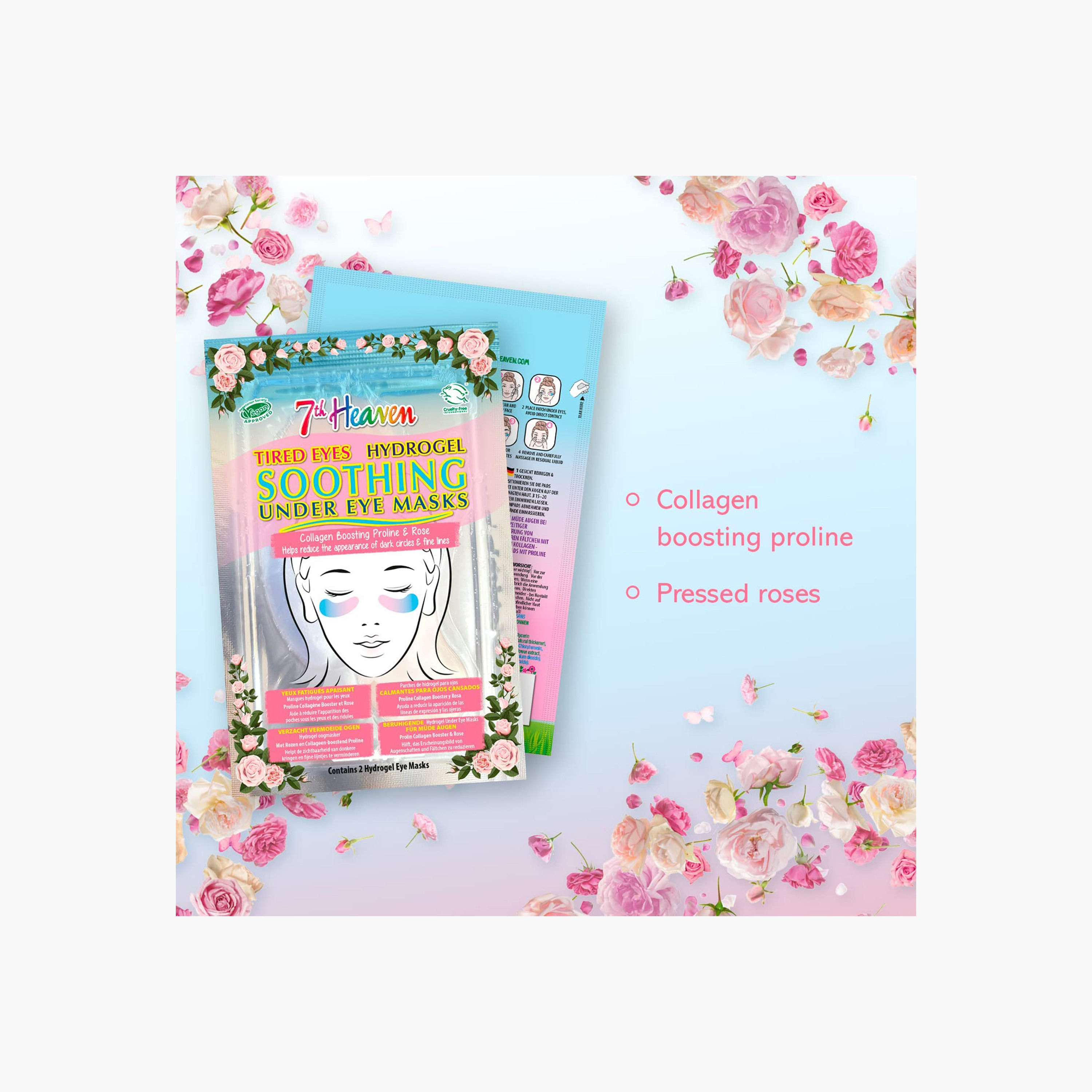 7TH HEAVEN Collagen Boosting Soothing Hydrogel Under Eye Mask with Proline and Rose 10 gms-beautyandpersonalcare-skin-masks-eyemask-image-3