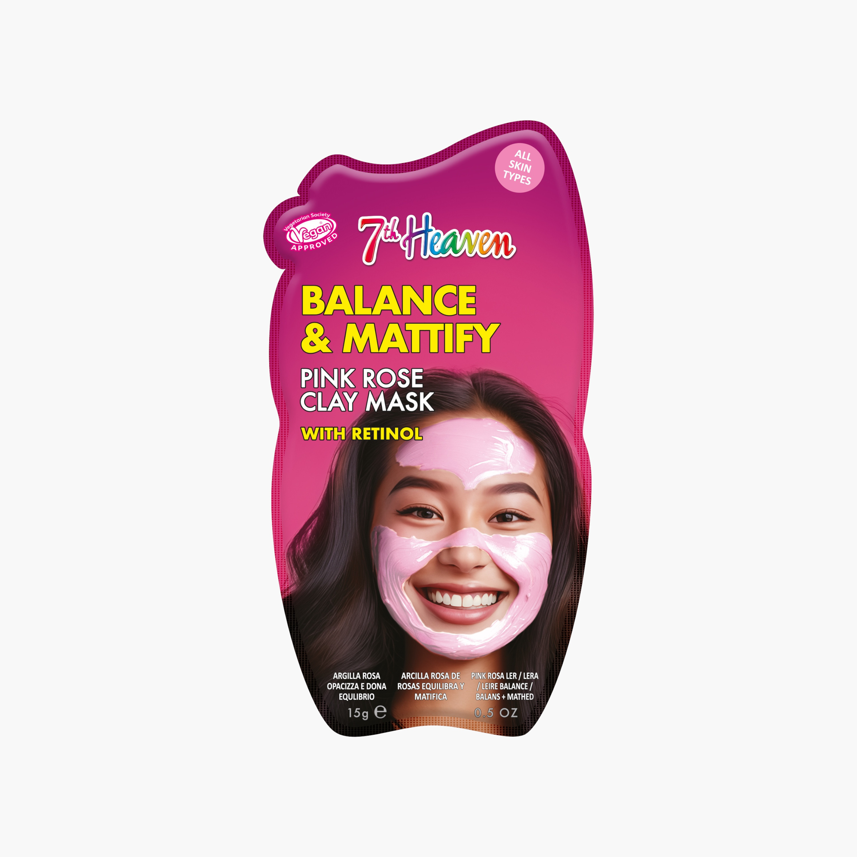 7TH HEAVEN Clay Mask Balance and Mattify with Pink Rose Retinol 15 gms-beautyandpersonalcare-skin-masks-masksandpeels-image-1