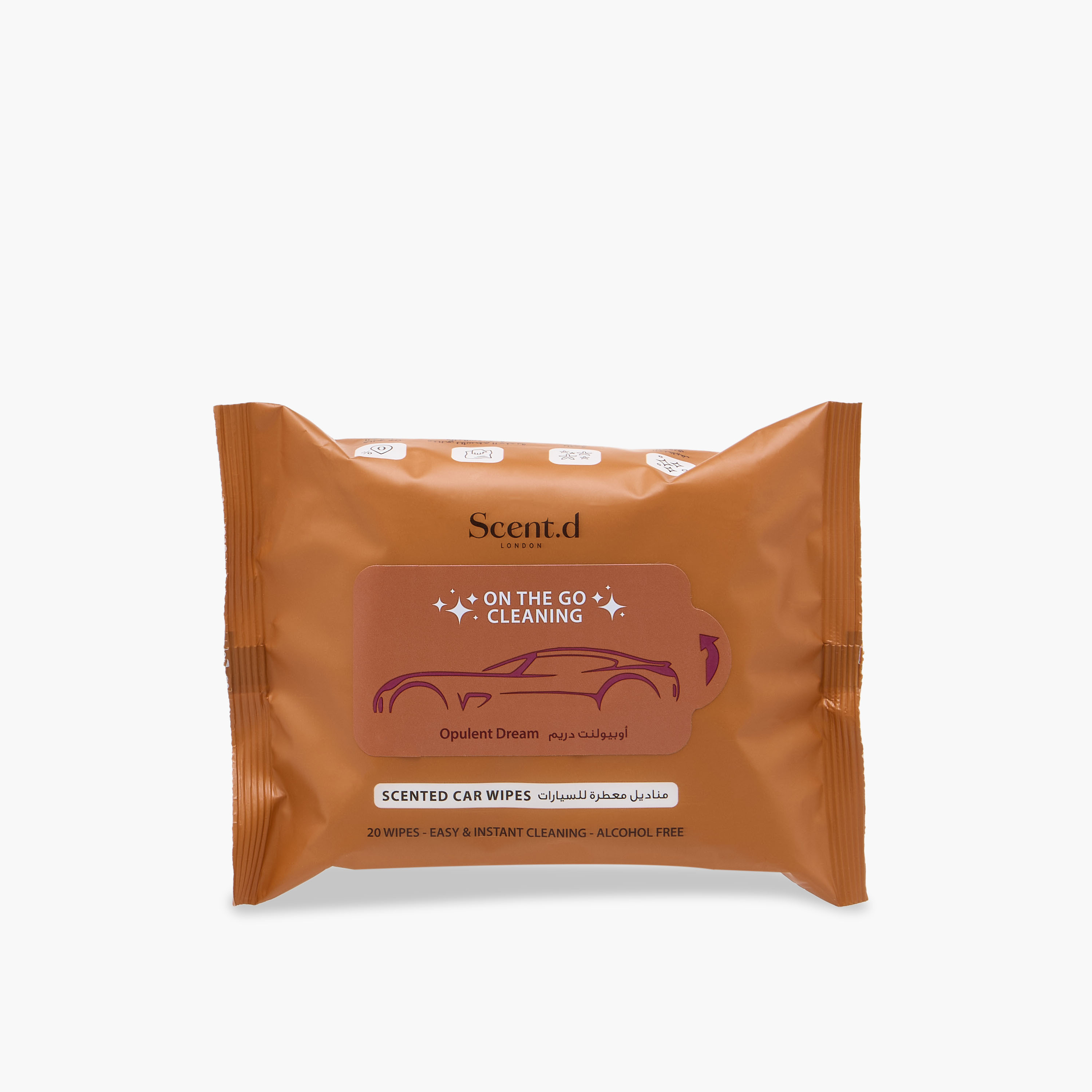 Scent.d London Desert Rose Car Wipes - Set of 20-household-homefragrance-carfragrance-image-1