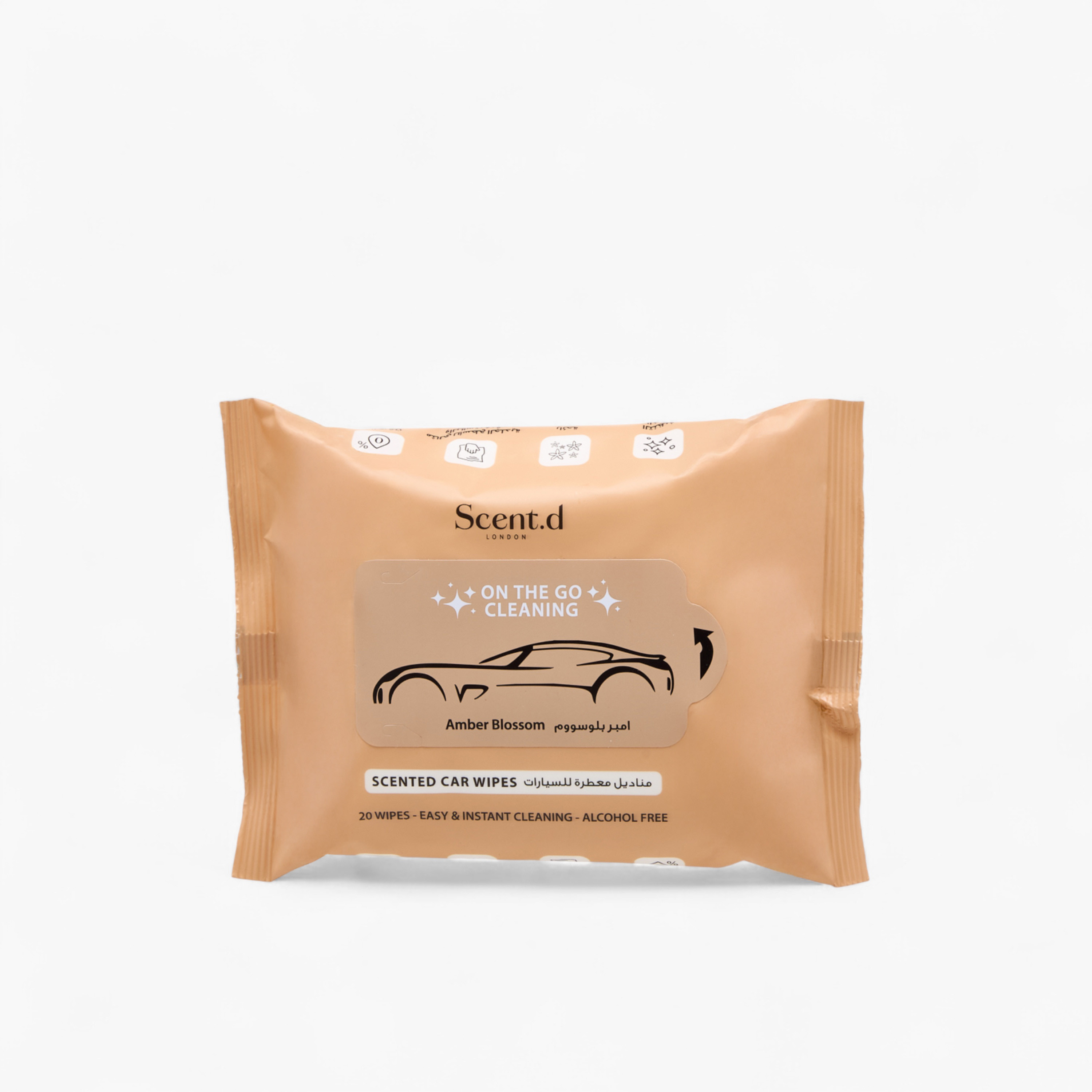 Scent.d London Desert Rose Car Wipes - Set of 20-household-homefragrance-carfragrance-image-1