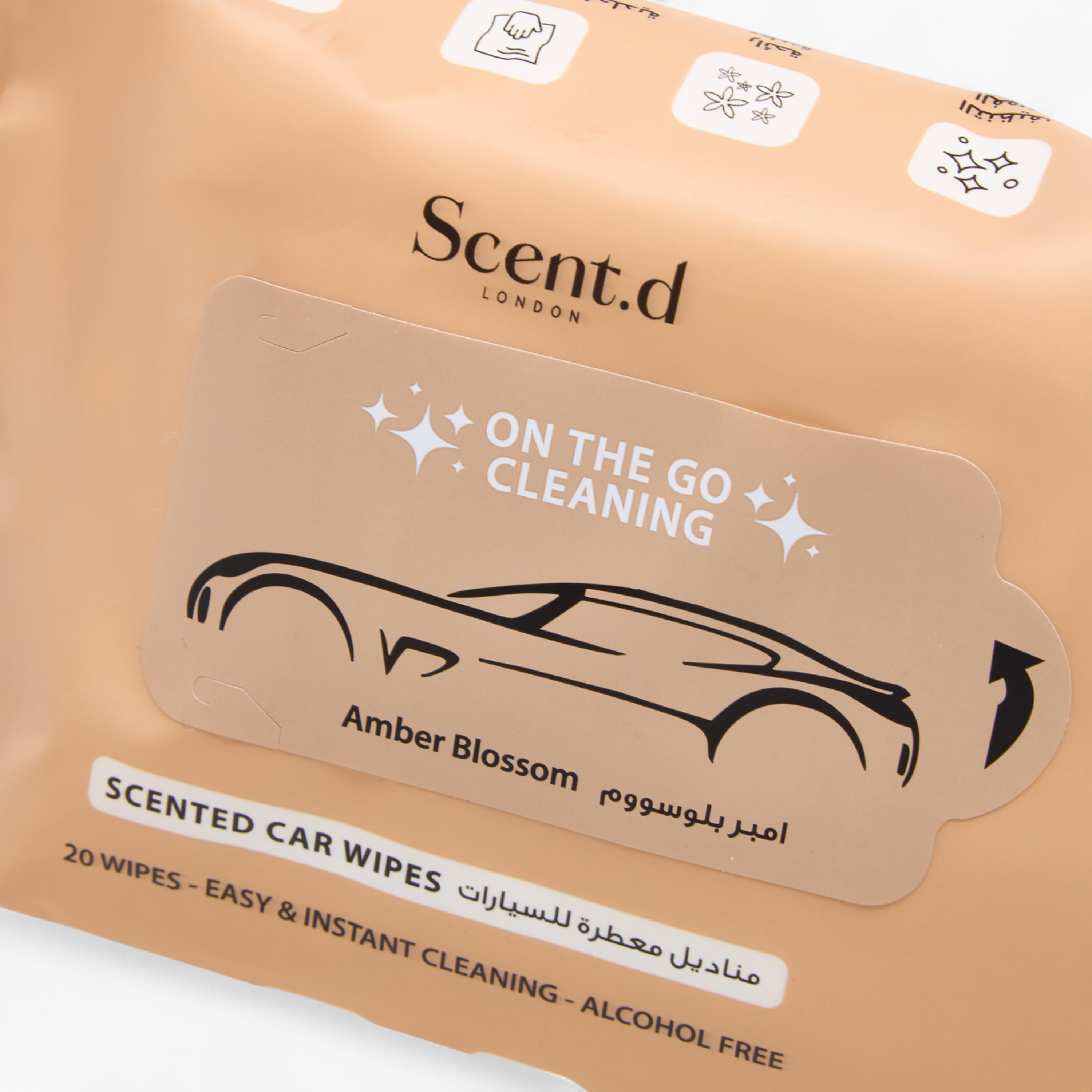 Scent.d London Desert Rose Car Wipes - Set of 20-household-homefragrance-carfragrance-image-4