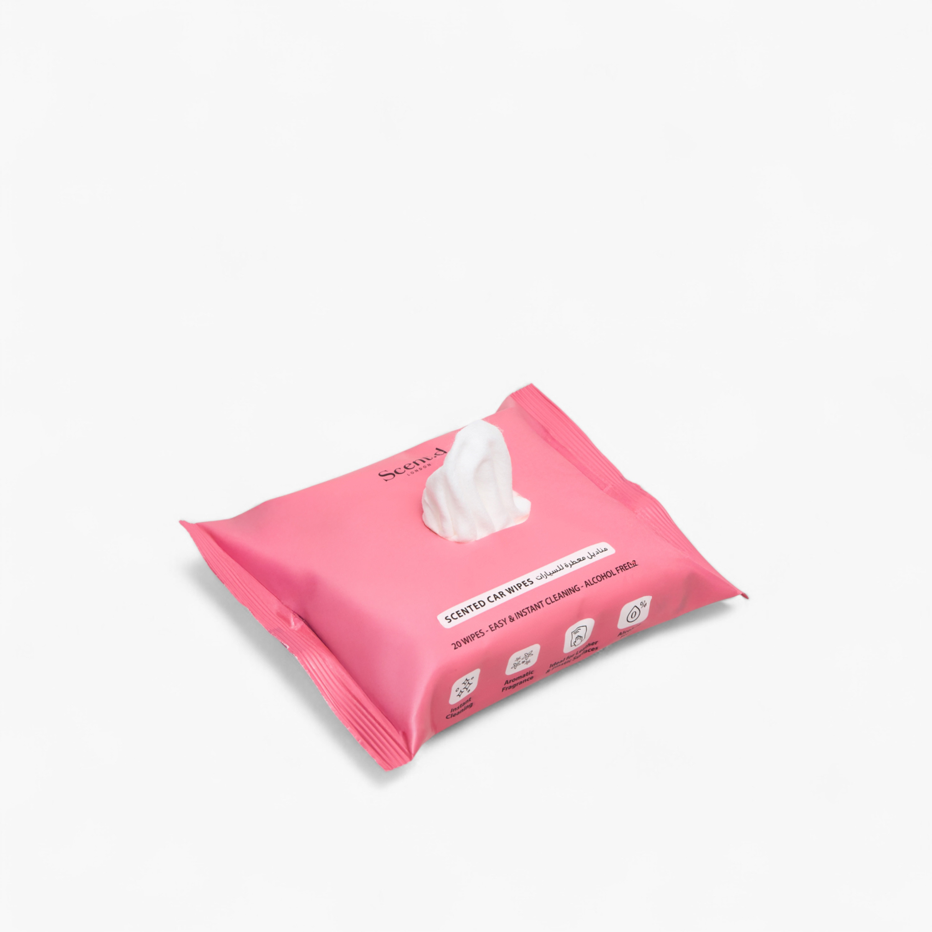Scent.d London Desert Rose Car Wipes - Set of 20-household-homefragrance-carfragrance-image-2