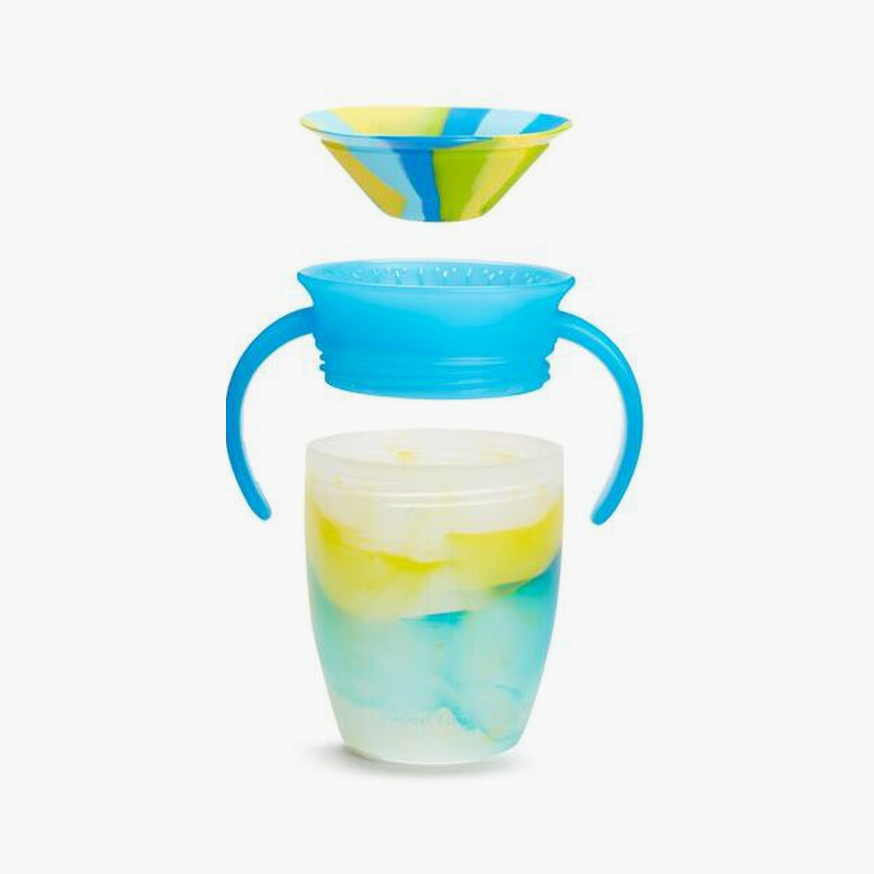 Munchkin Miracle 360° Tropical Swirl Trainer Cup - 7 oz - Groovy Grasshopper-baby-feeding-mealtimeessentials-image-3