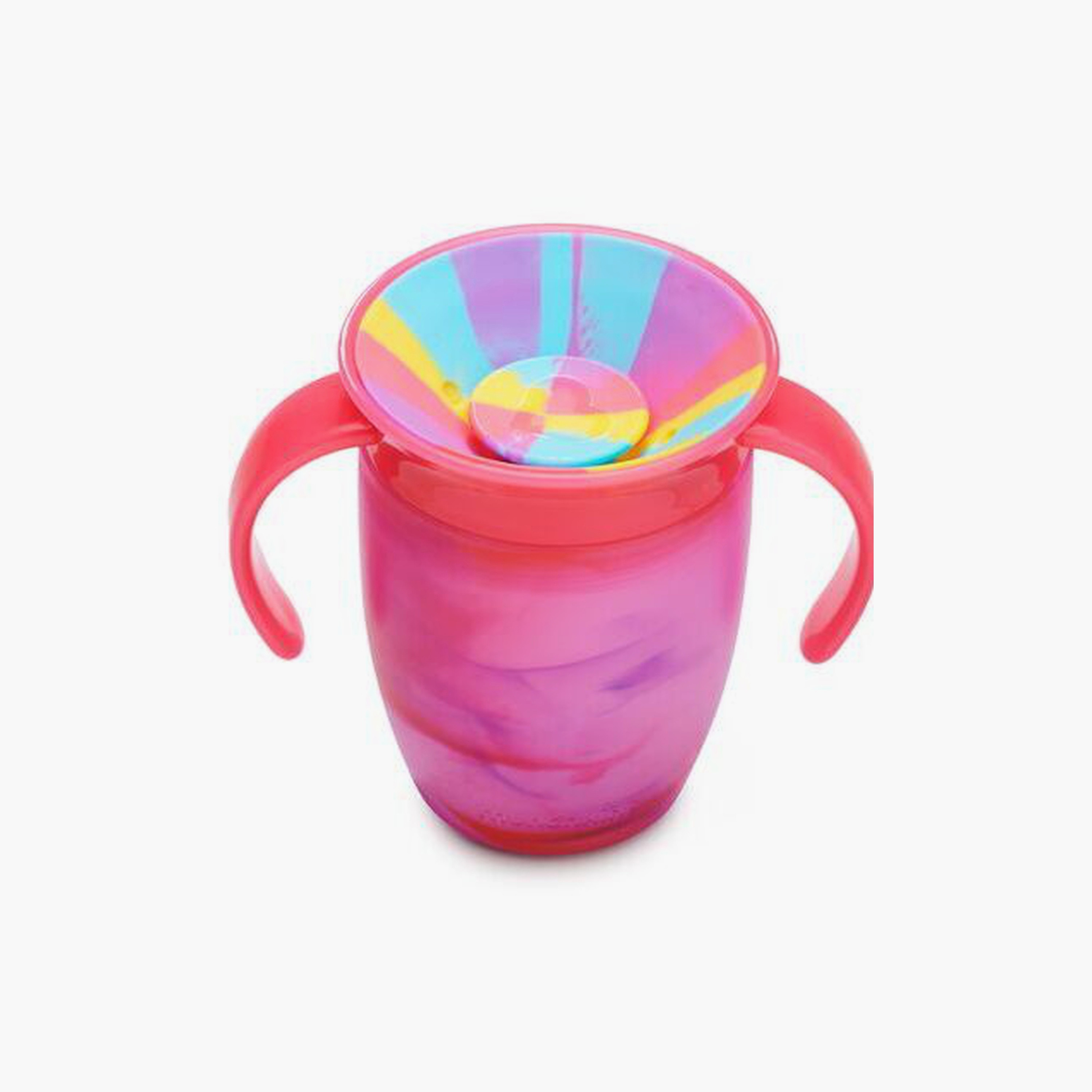 Munchkin Miracle 360° Tropical Swirl Trainer Cup - 7 oz - Cotton Candy Swirl-baby-feeding-mealtimeessentials-image-1