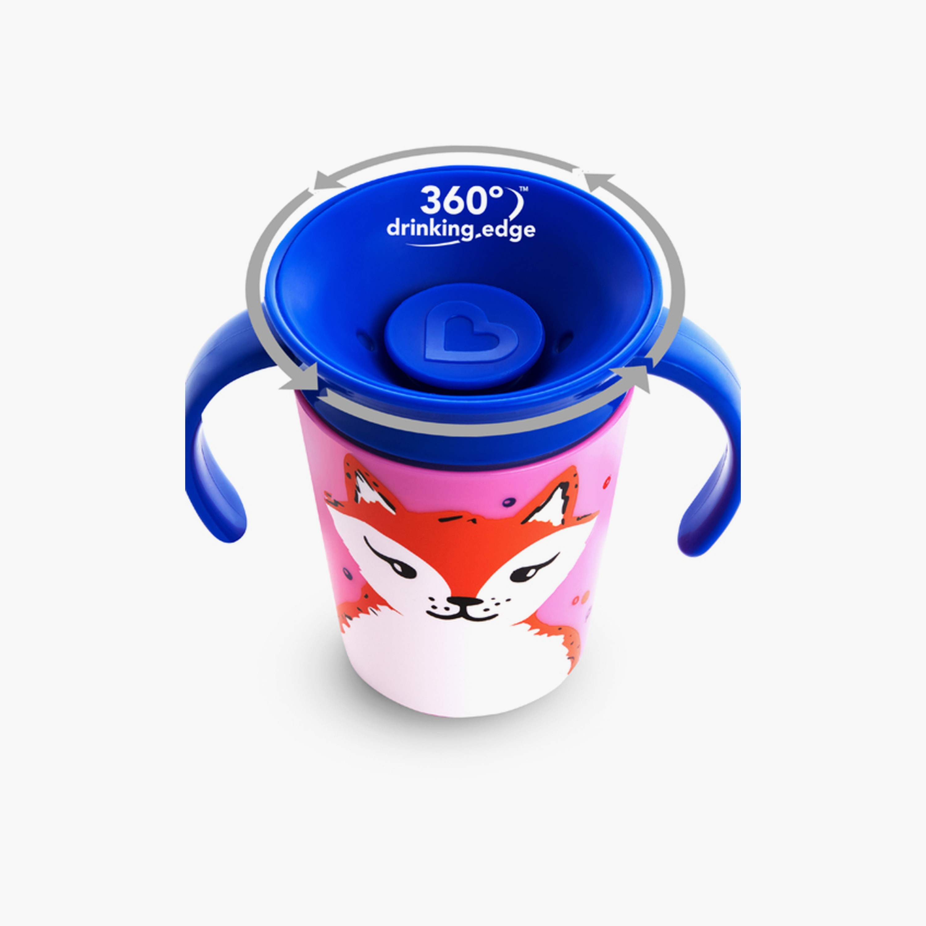 Munchkin Miracle 360° WildLove Trainer Cup - 6 oz - Fox-baby-feeding-mealtimeessentials-image-1