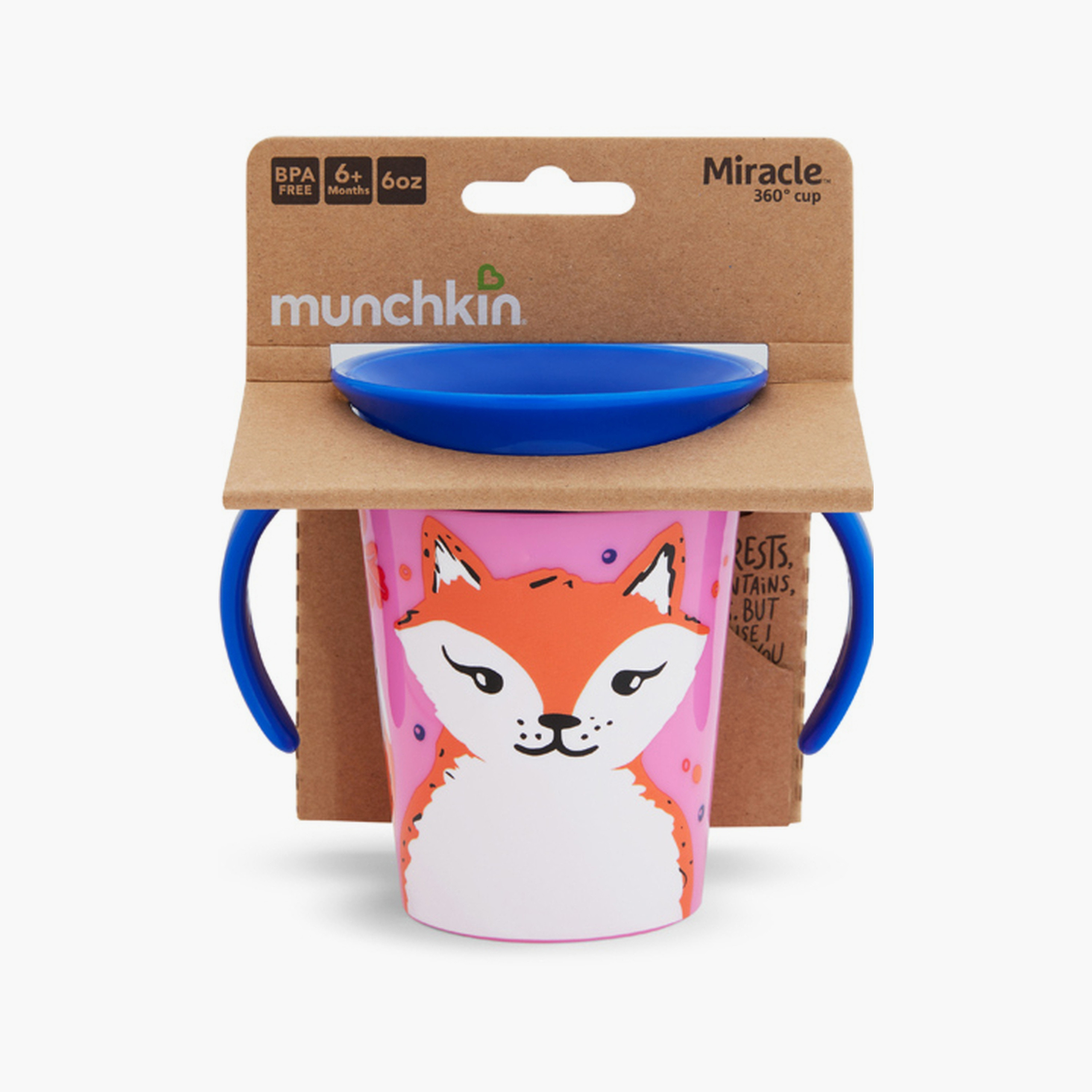 Munchkin Miracle 360° WildLove Trainer Cup - 6 oz - Fox-baby-feeding-mealtimeessentials-image-6