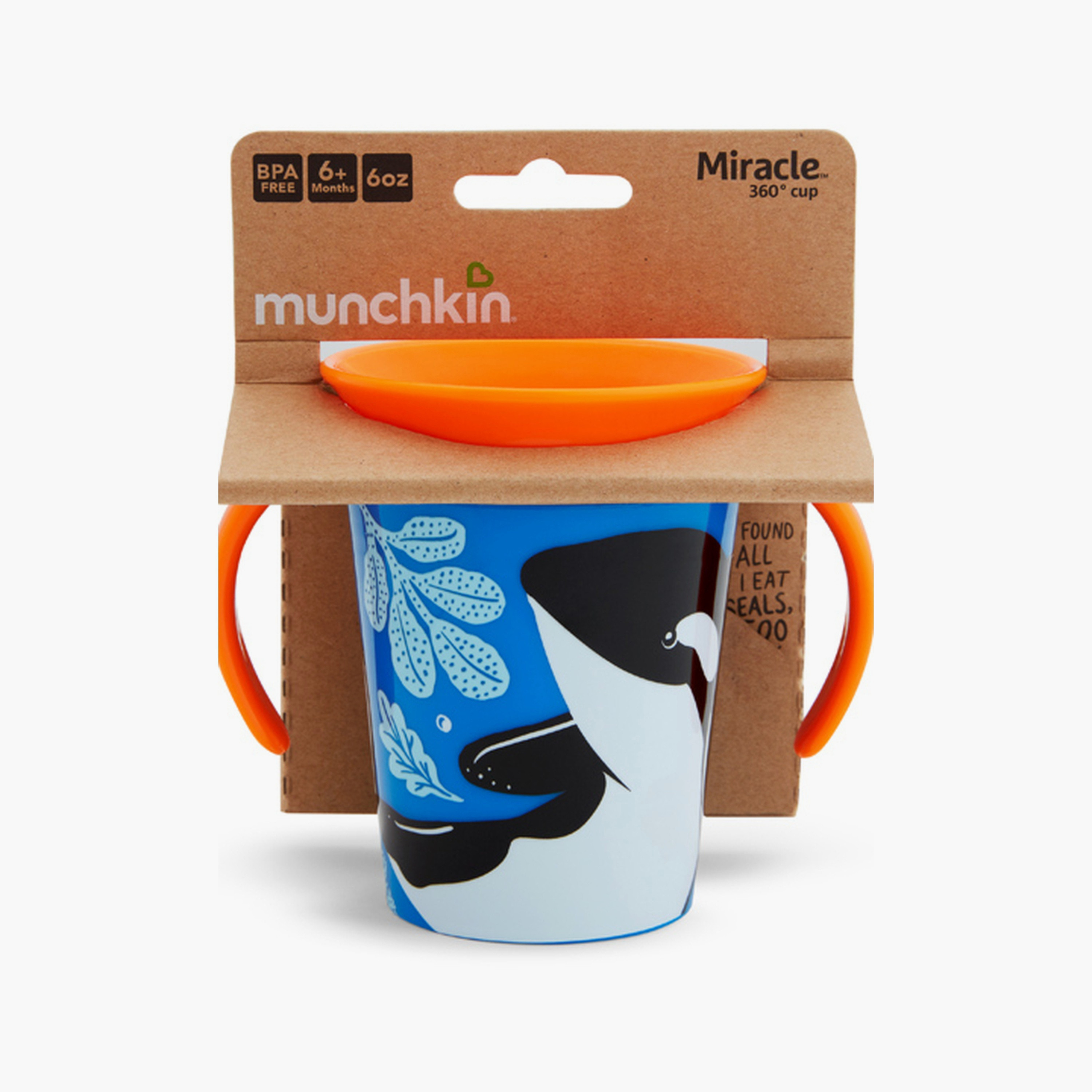 Munchkin Miracle 360° WildLove Trainer Cup - 6 oz - Orca-baby-feeding-mealtimeessentials-image-6