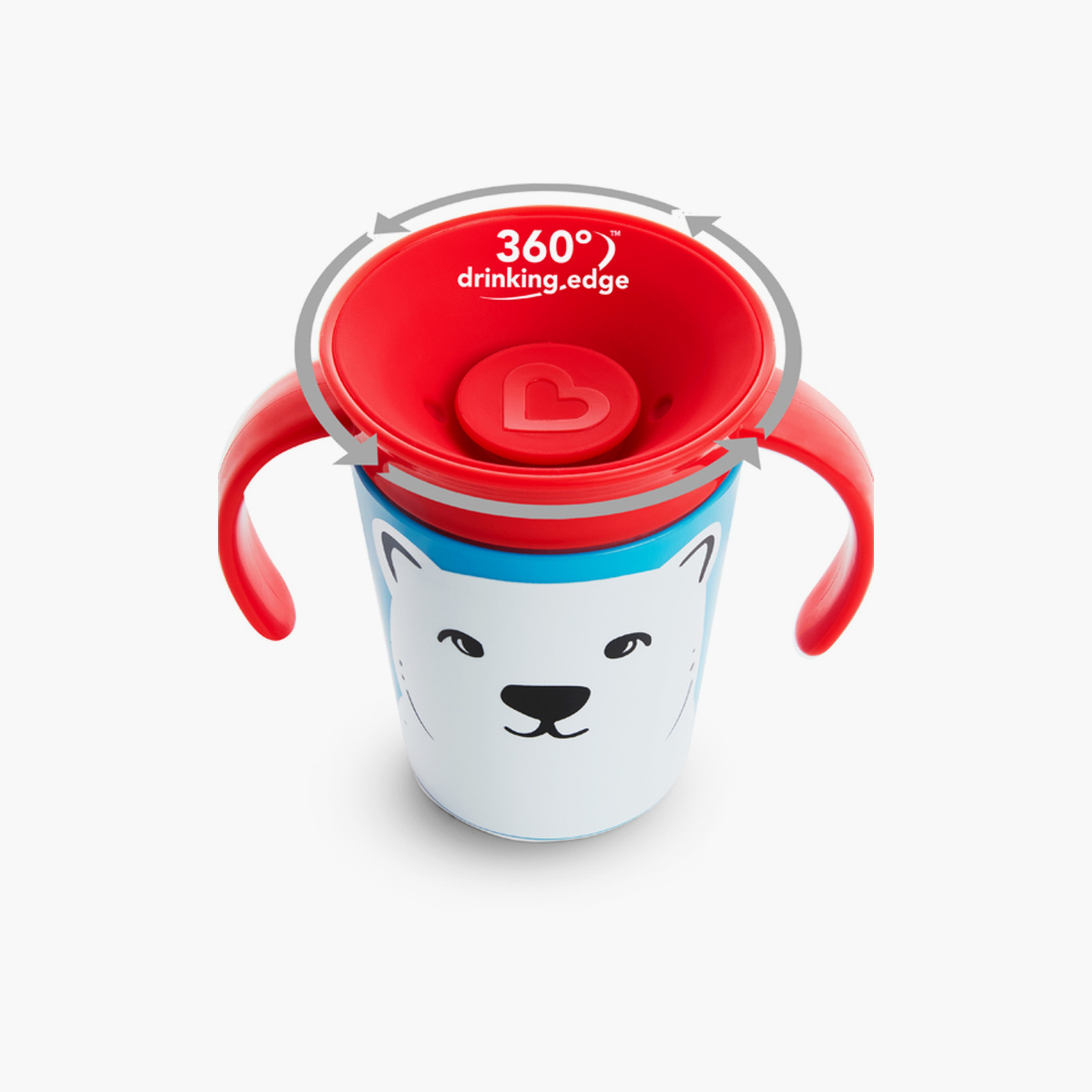 Munchkin Miracle 360° WildLove Trainer Cup - 6 oz - Polar Bear-baby-feeding-mealtimeessentials-image-1