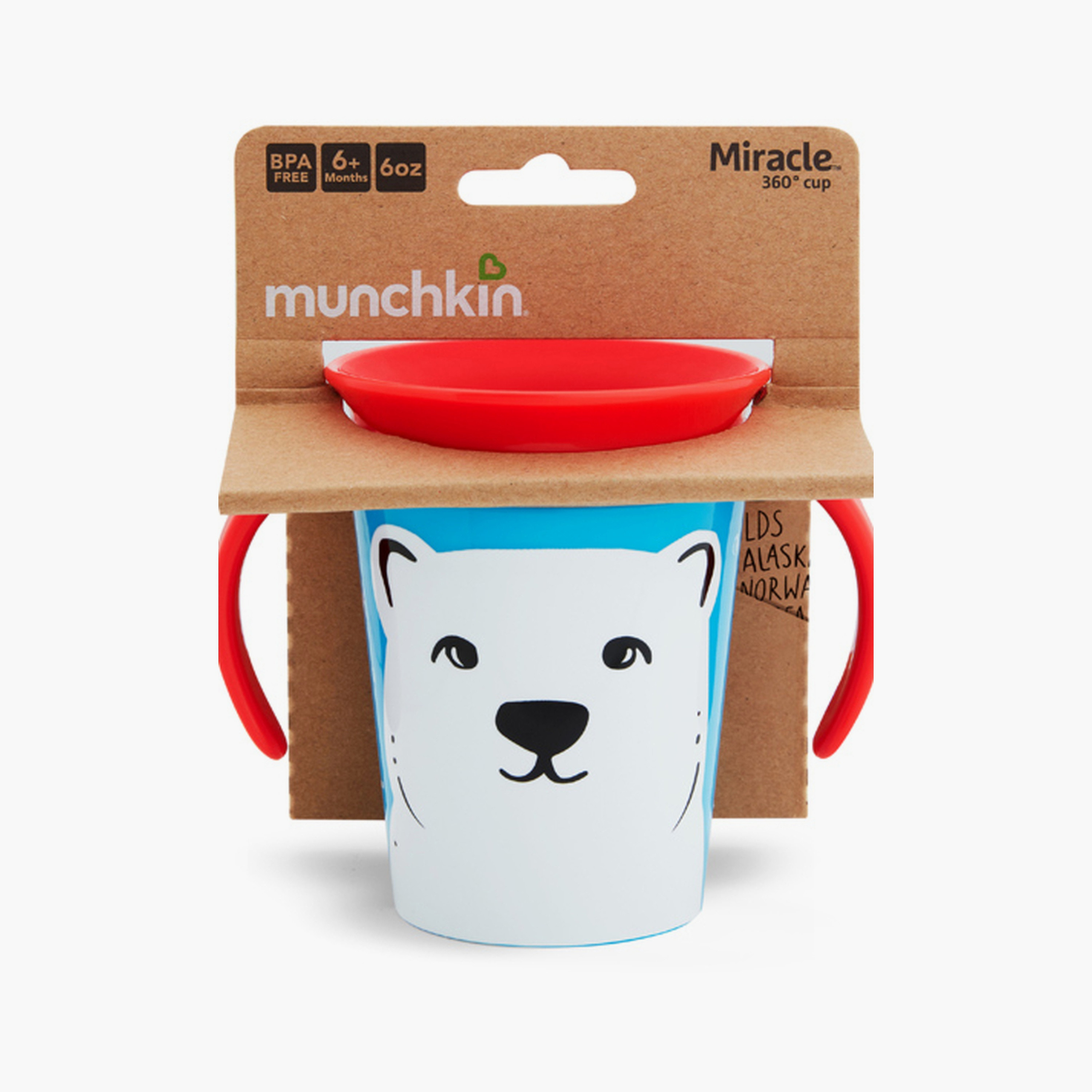 Munchkin Miracle 360° WildLove Trainer Cup - 6 oz - Polar Bear-baby-feeding-mealtimeessentials-image-6