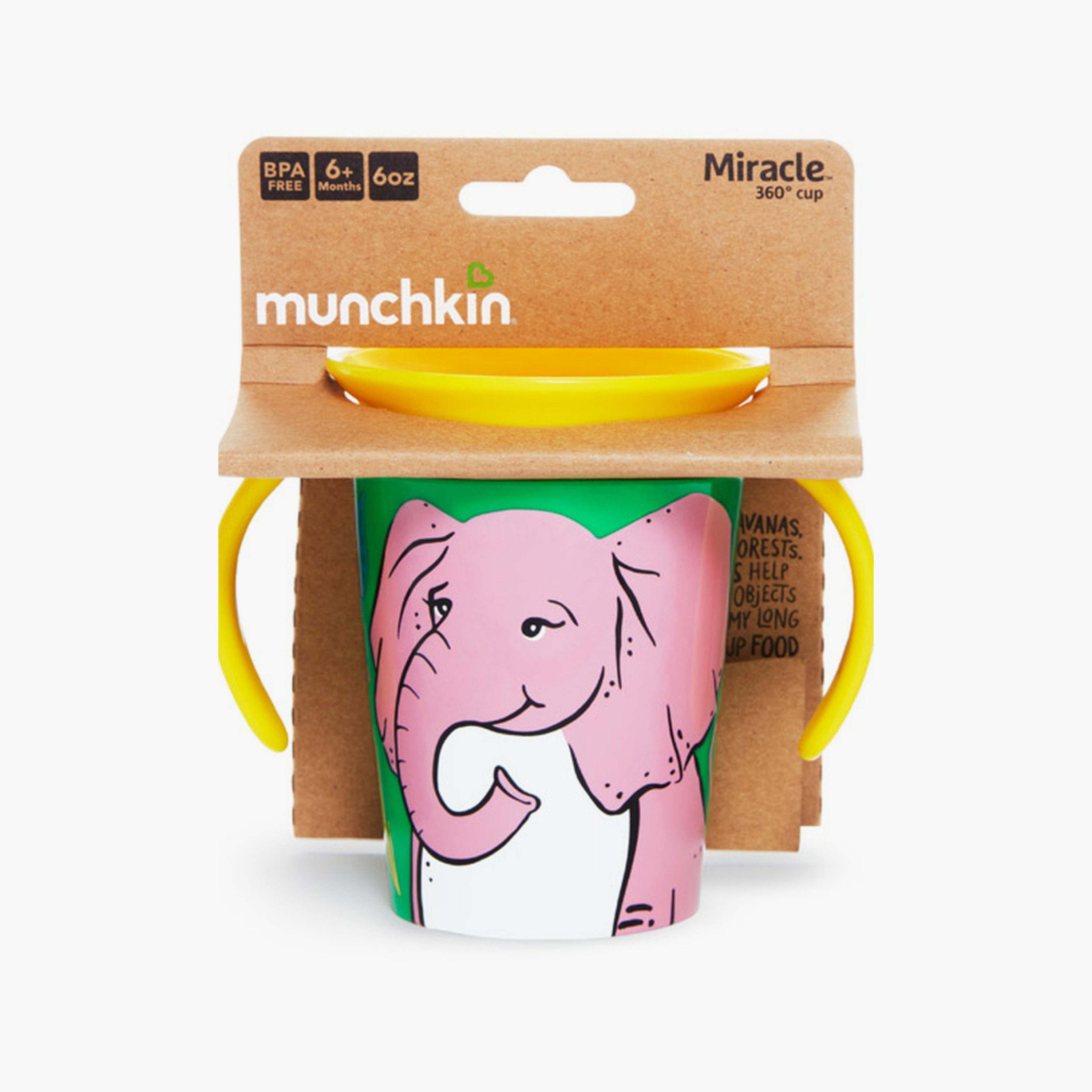Munchkin Miracle 360° WildLove Trainer Cup - 6 oz - Elephant-baby-feeding-mealtimeessentials-image-6