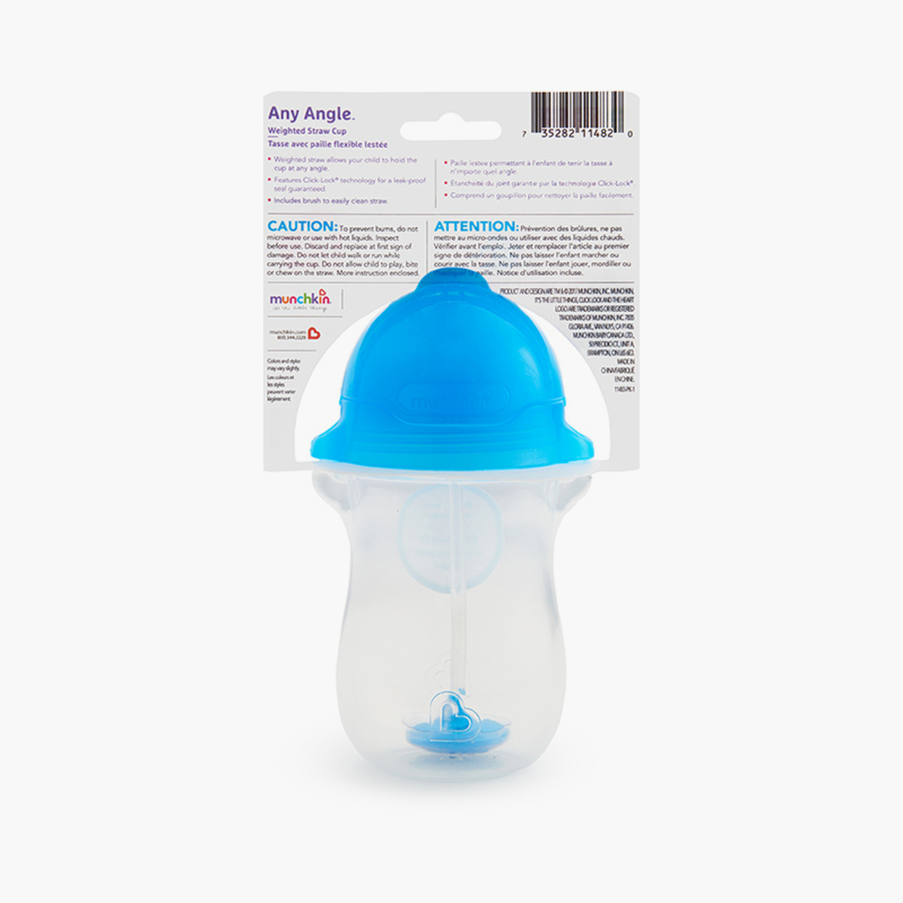 كوب التدريب بالشفاطة الموزونة والقابلة للنقر من أي زاوية - 10 أونصة من مانشكين-baby-feeding-mealtimeessentials-image-9