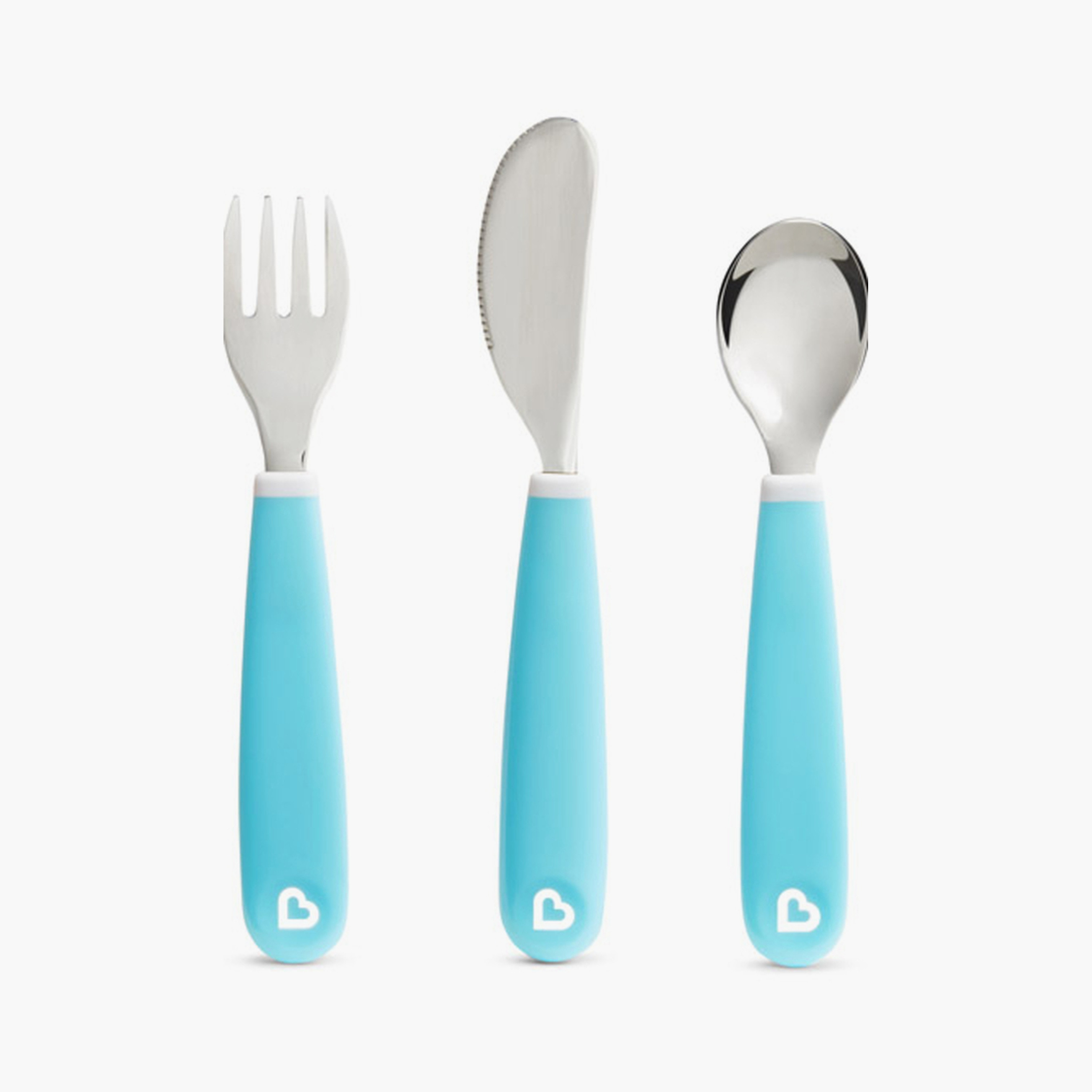 طقم شوكة وسكين وملعقة سبلاش للأطفال الصغار من مانشكين-baby-feeding-mealtimeessentials-image-1