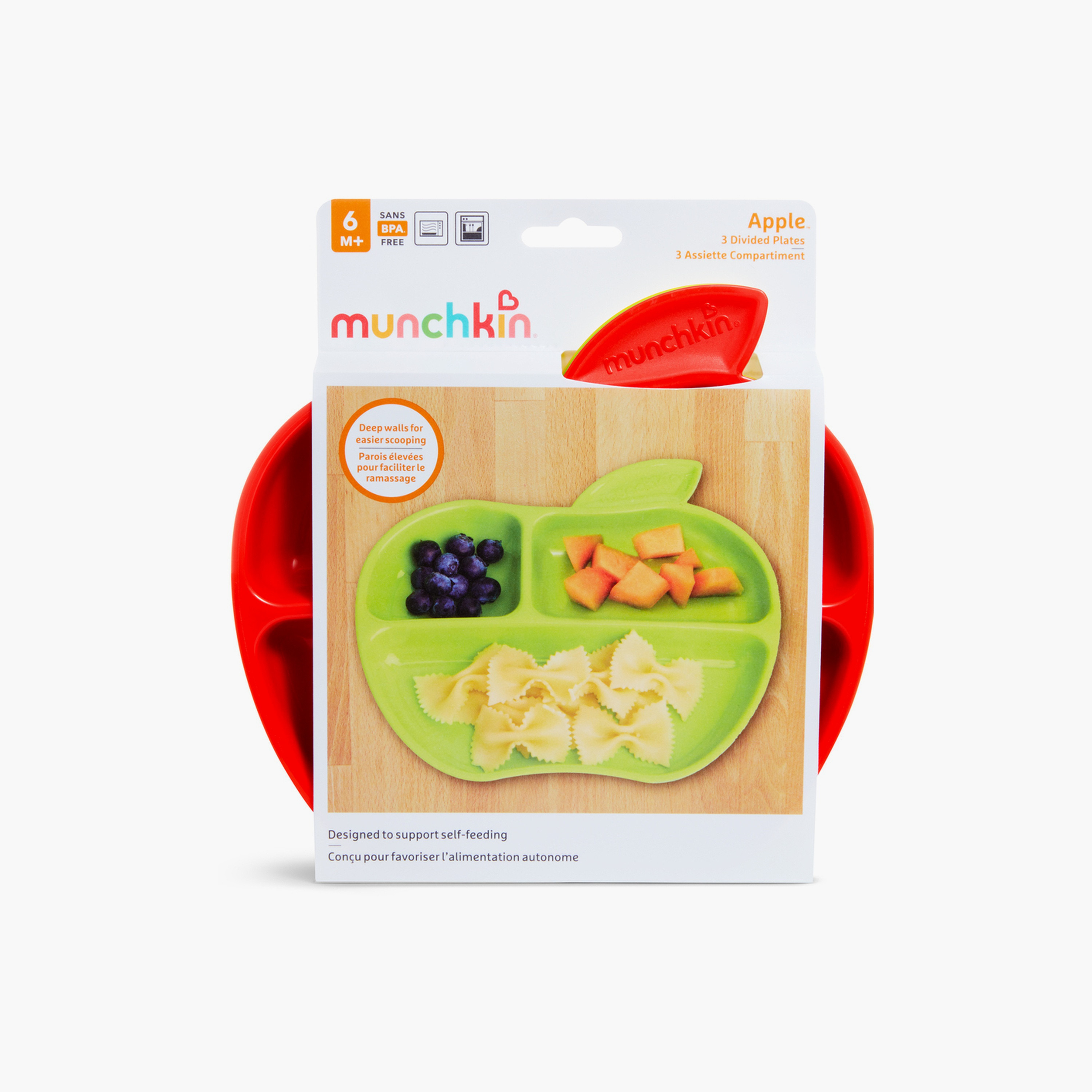 Munchkin 3-Piece Lil' Apple Shaped Plates Set-baby-feeding-mealtimeessentials-image-6