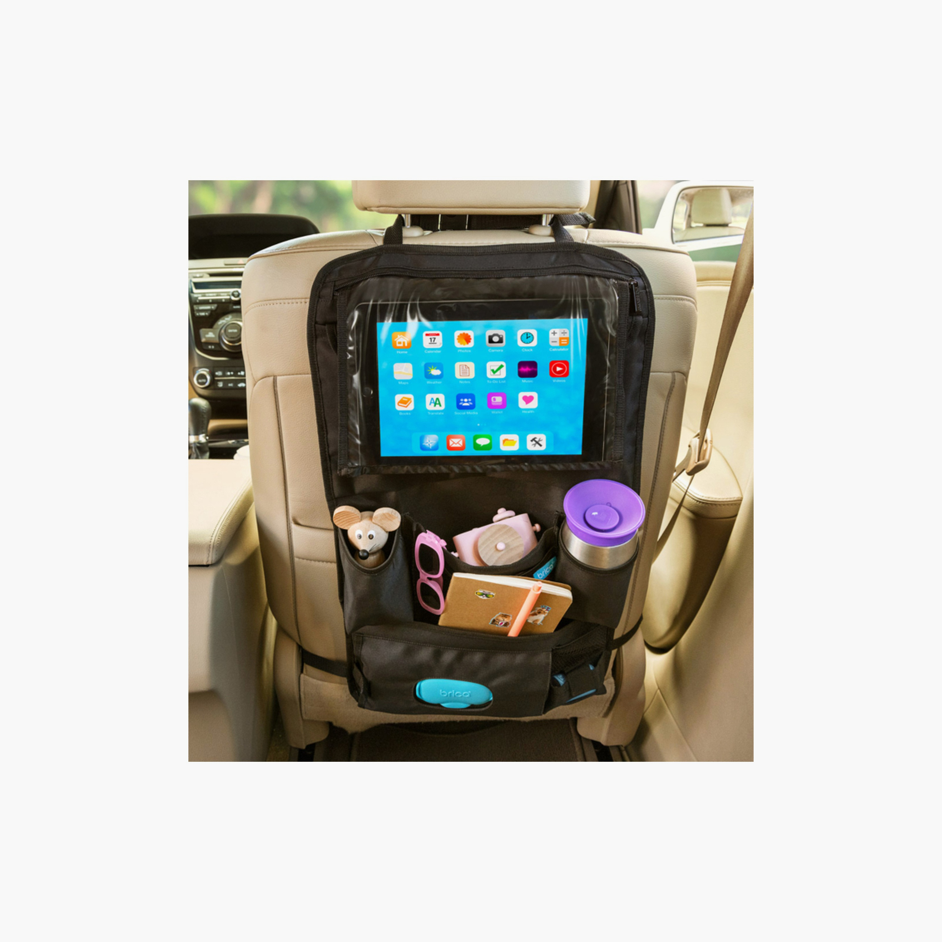 Munchkin Brica Car Backseat Organizer with Wipes Case-baby-gear-travelaccessories-image-2