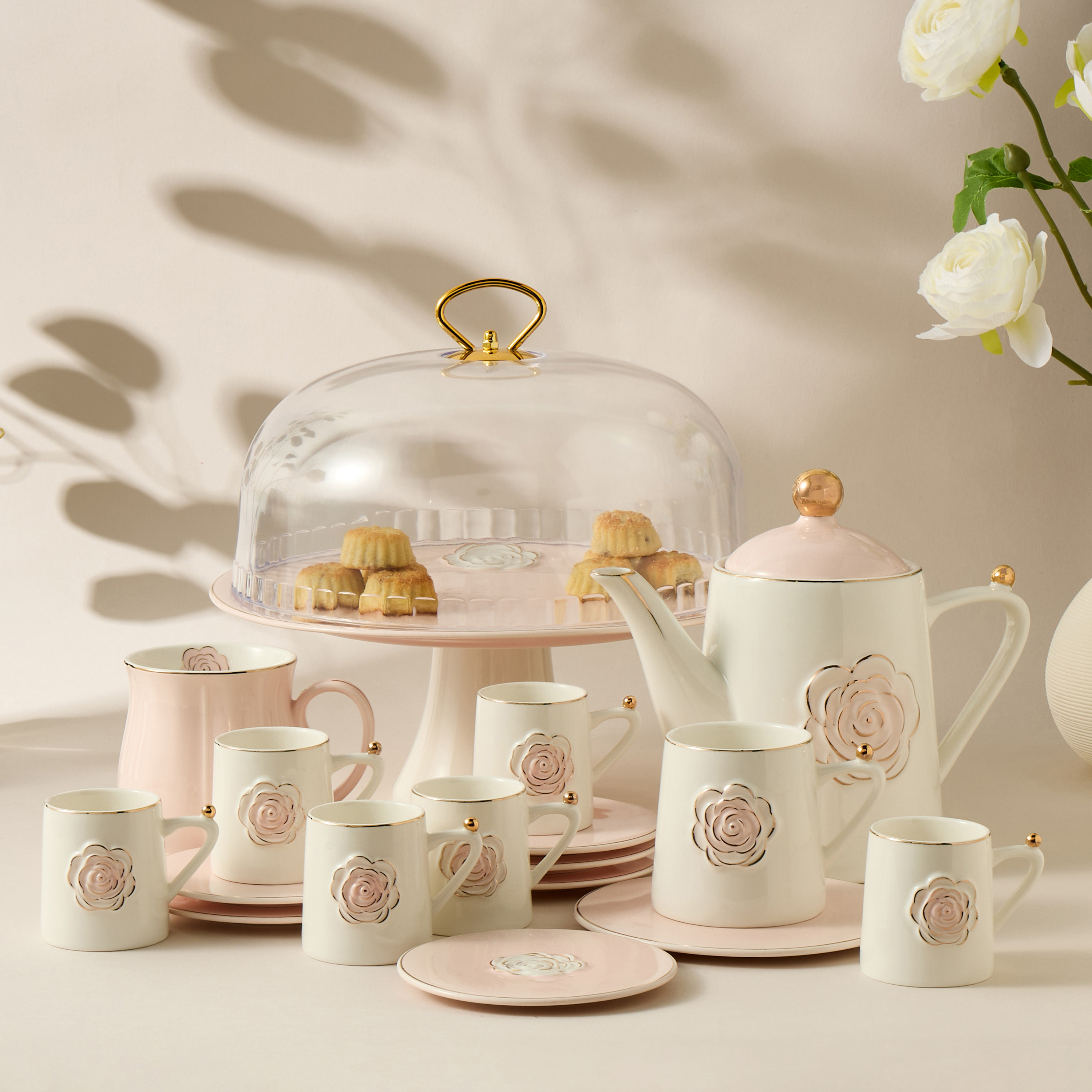 Rose Accent Porcelain Mug - 330 ml-household-dining-teaandcoffee-mugsandcups-image-4