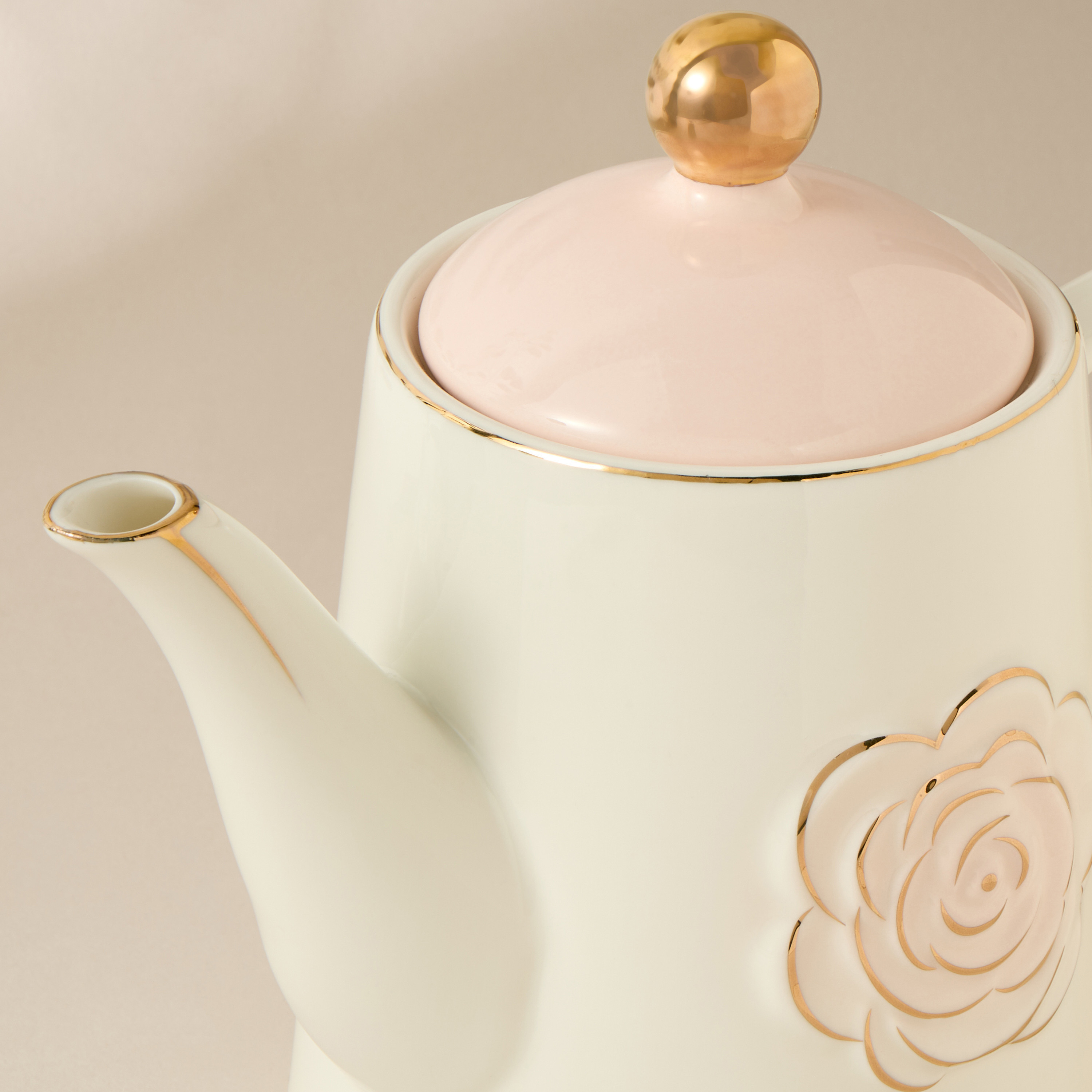Rose Accent Porcelain Tea Pot - 1.2 L-household-dining-teaandcoffee-vacuumflaskscoffeeandteapots-image-3