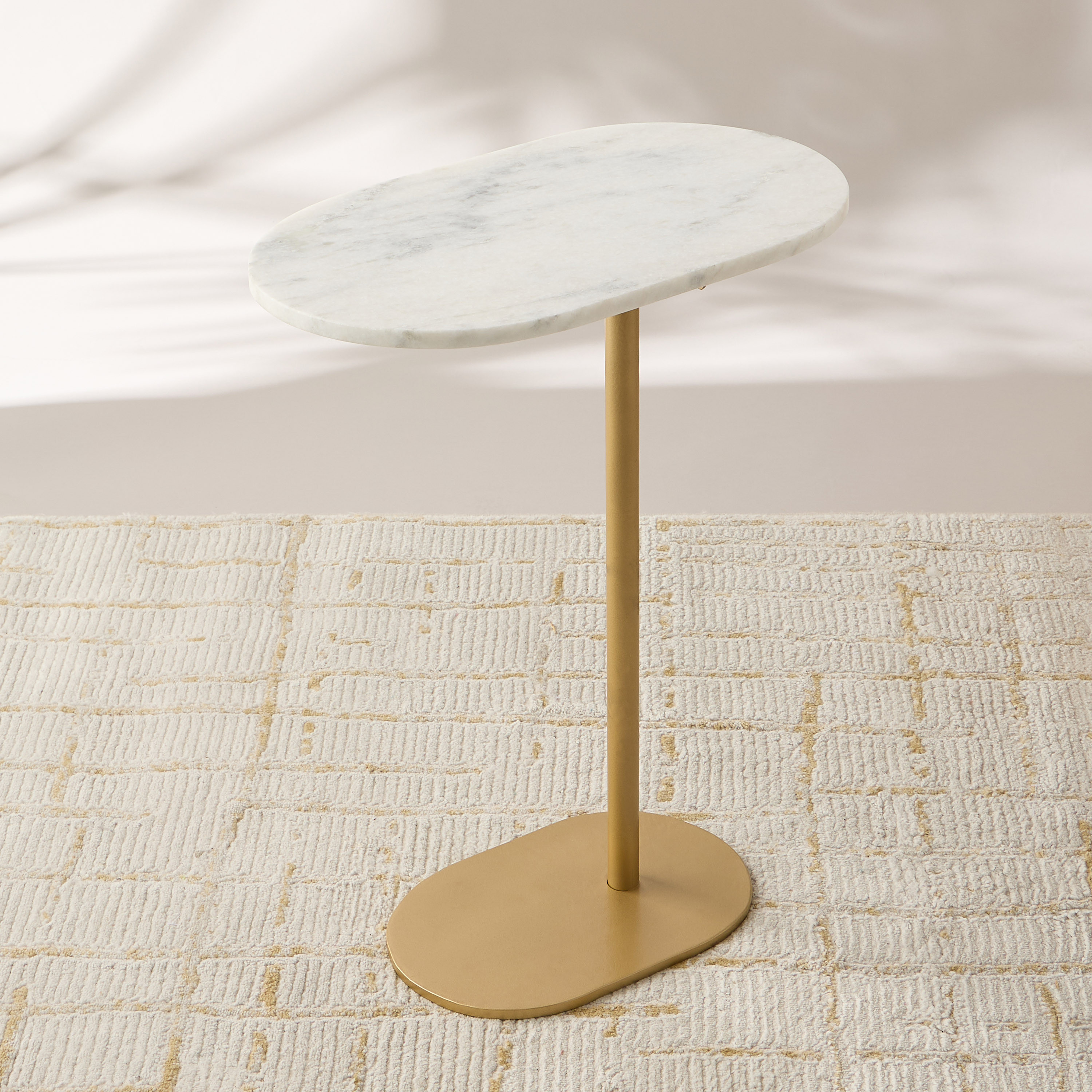 Marble Top C-Table - 46x62 cms-furniture-livingroom-sideandendtables-image-2