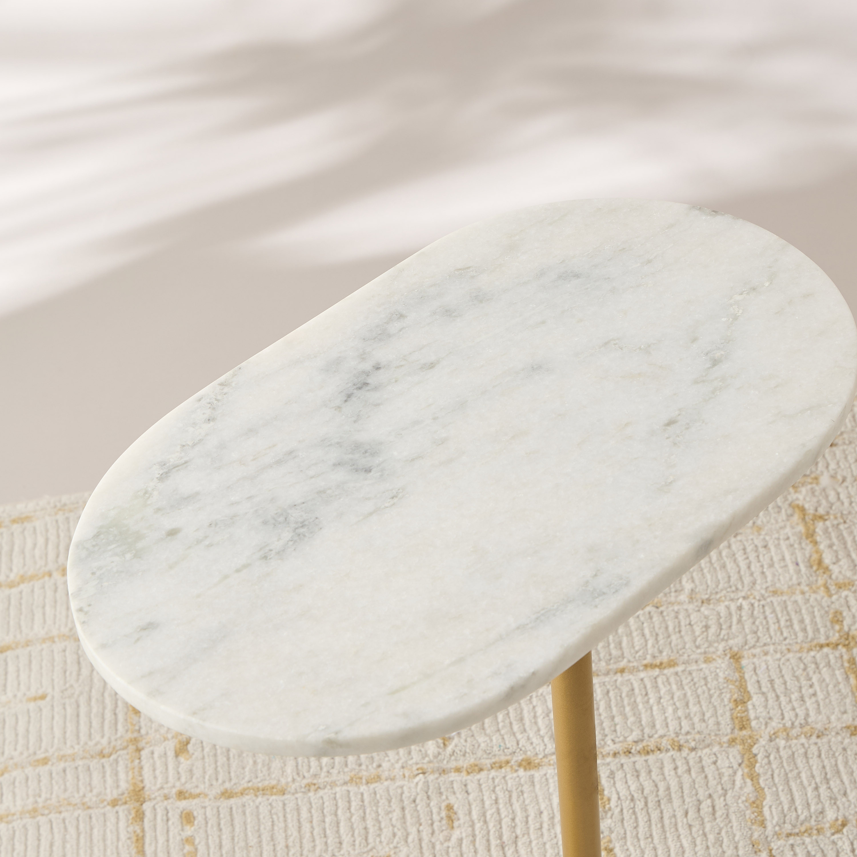 Marble Top C-Table - 46x62 cms-furniture-livingroom-sideandendtables-image-3