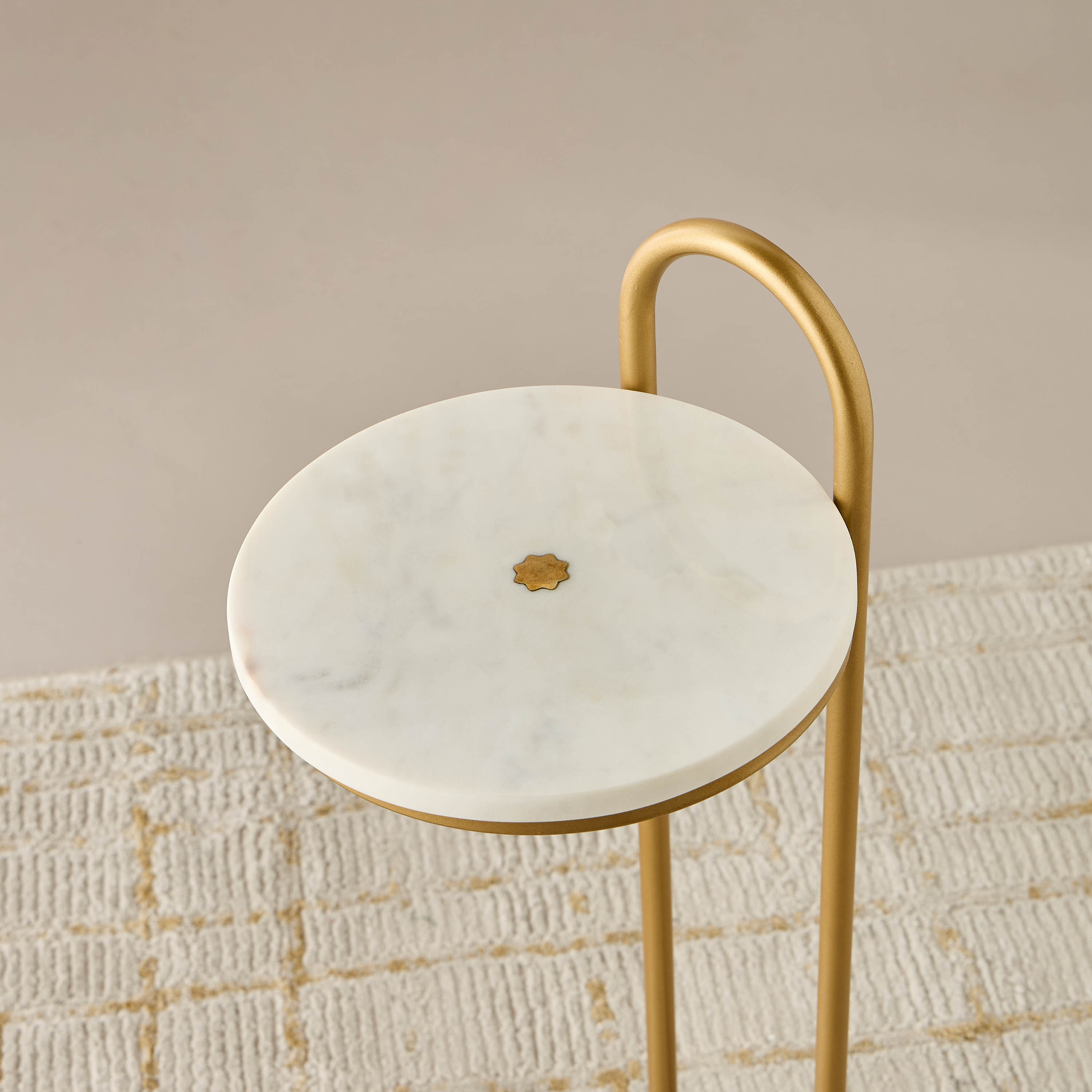 Marble Top 2-Tier Side Table - 68 cms-furniture-livingroom-sideandendtables-image-4