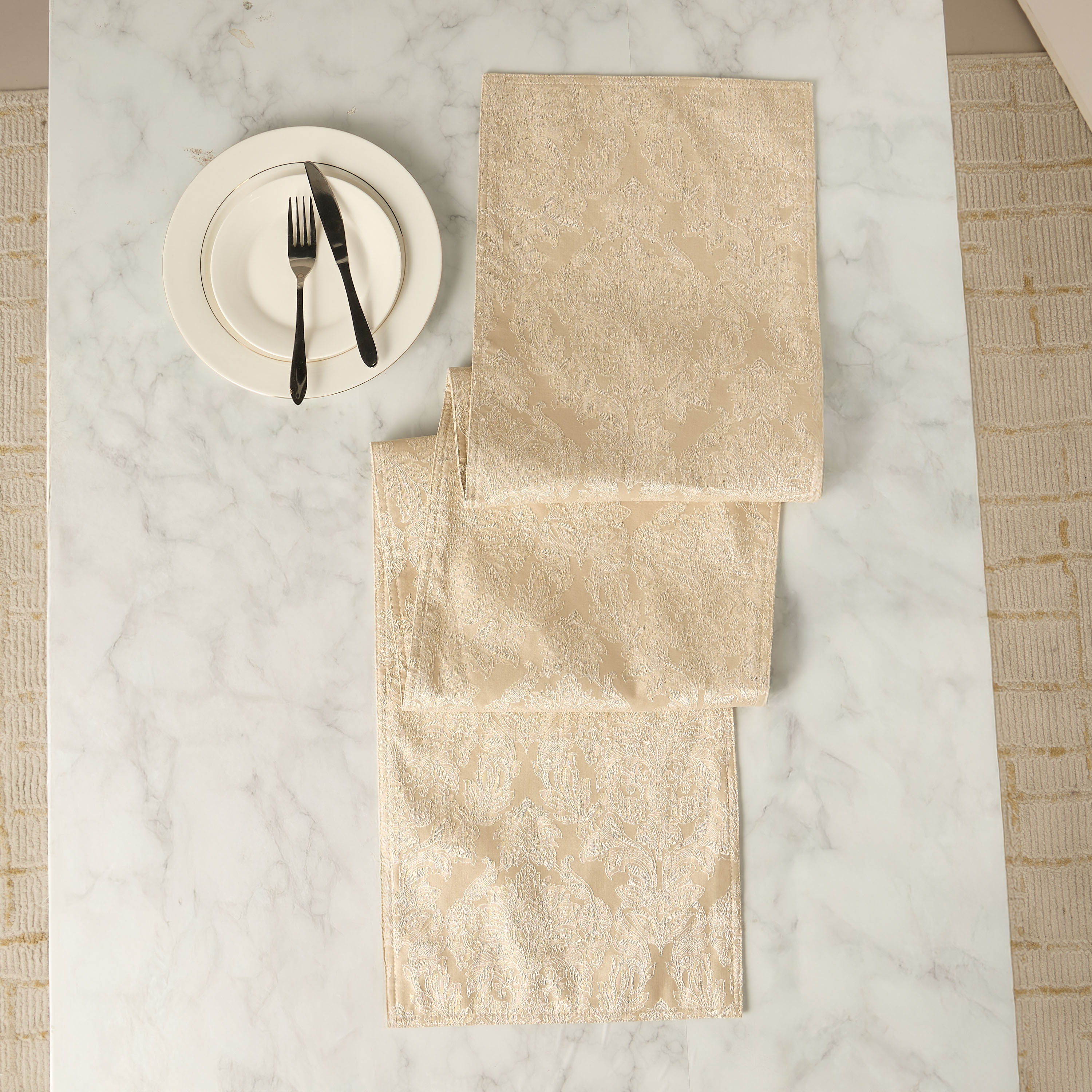 Alma Jacquard Runner - 33x180 cm-household-dining-tablelinen-runnersandtablecovers-image-1