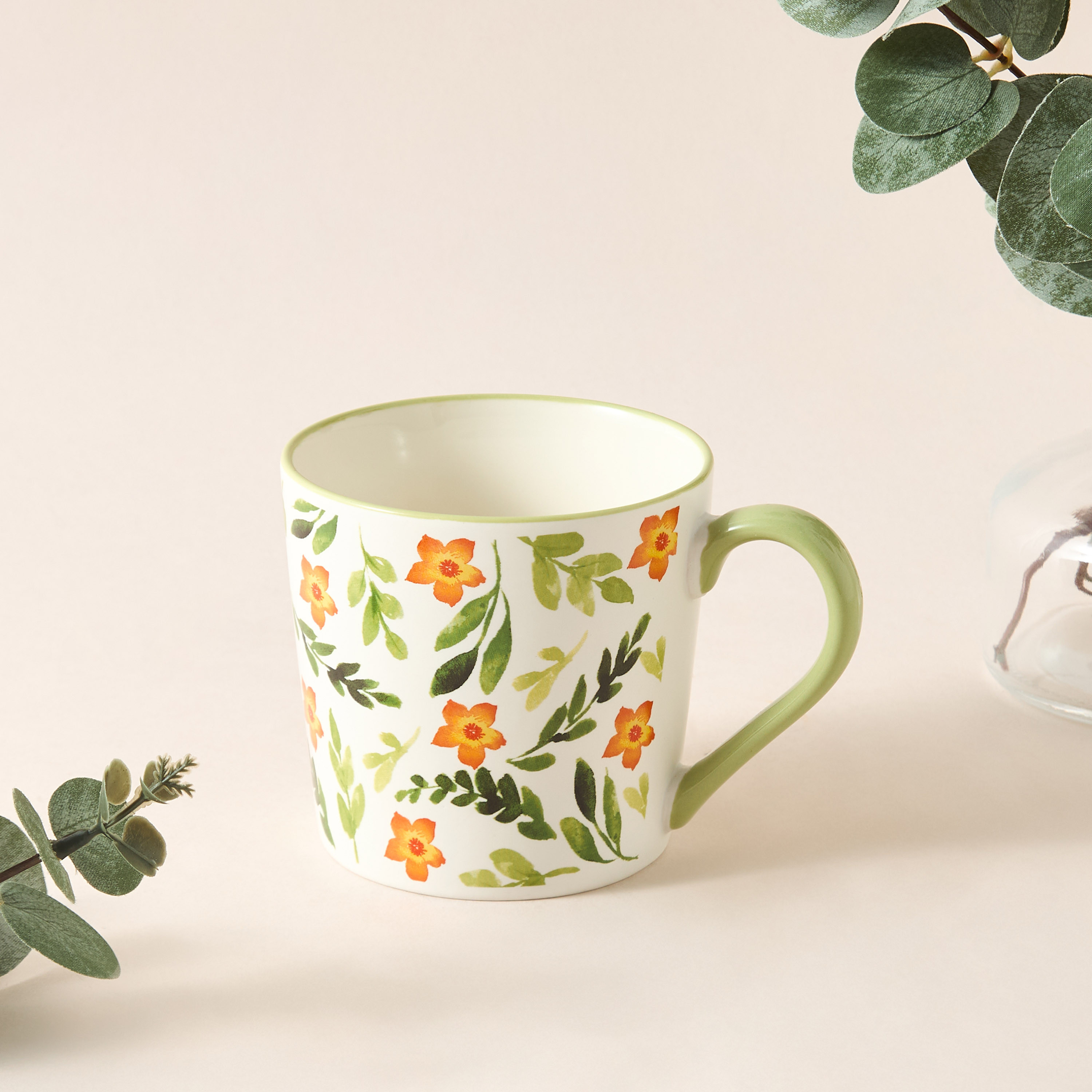 Floriva Floral Print Bone China Mug - 390 ml-household-dining-teaandcoffee-mugsandcups-image-1