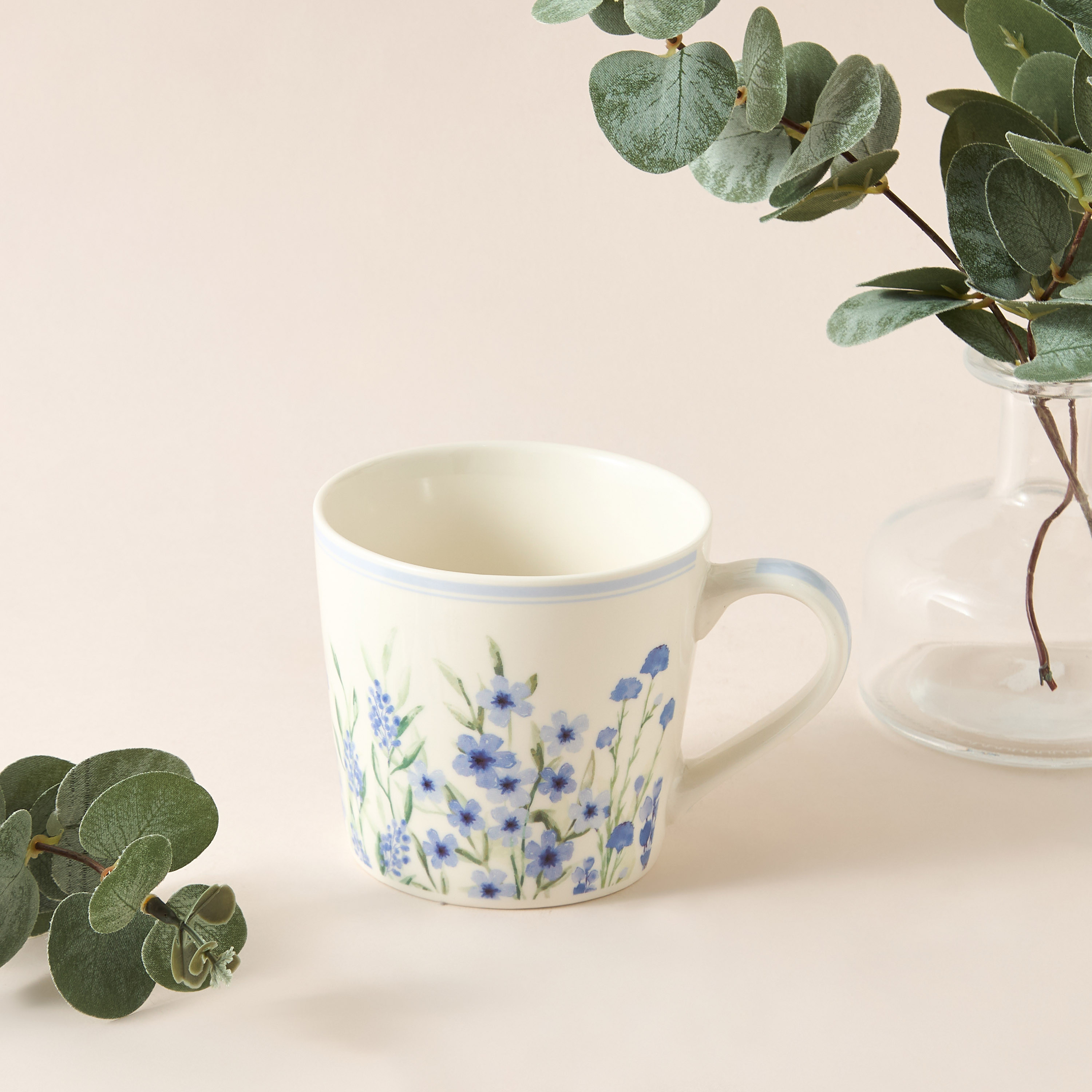 Florisse Floral Print Bone China Mug - 400 ml-household-dining-teaandcoffee-mugsandcups-image-1