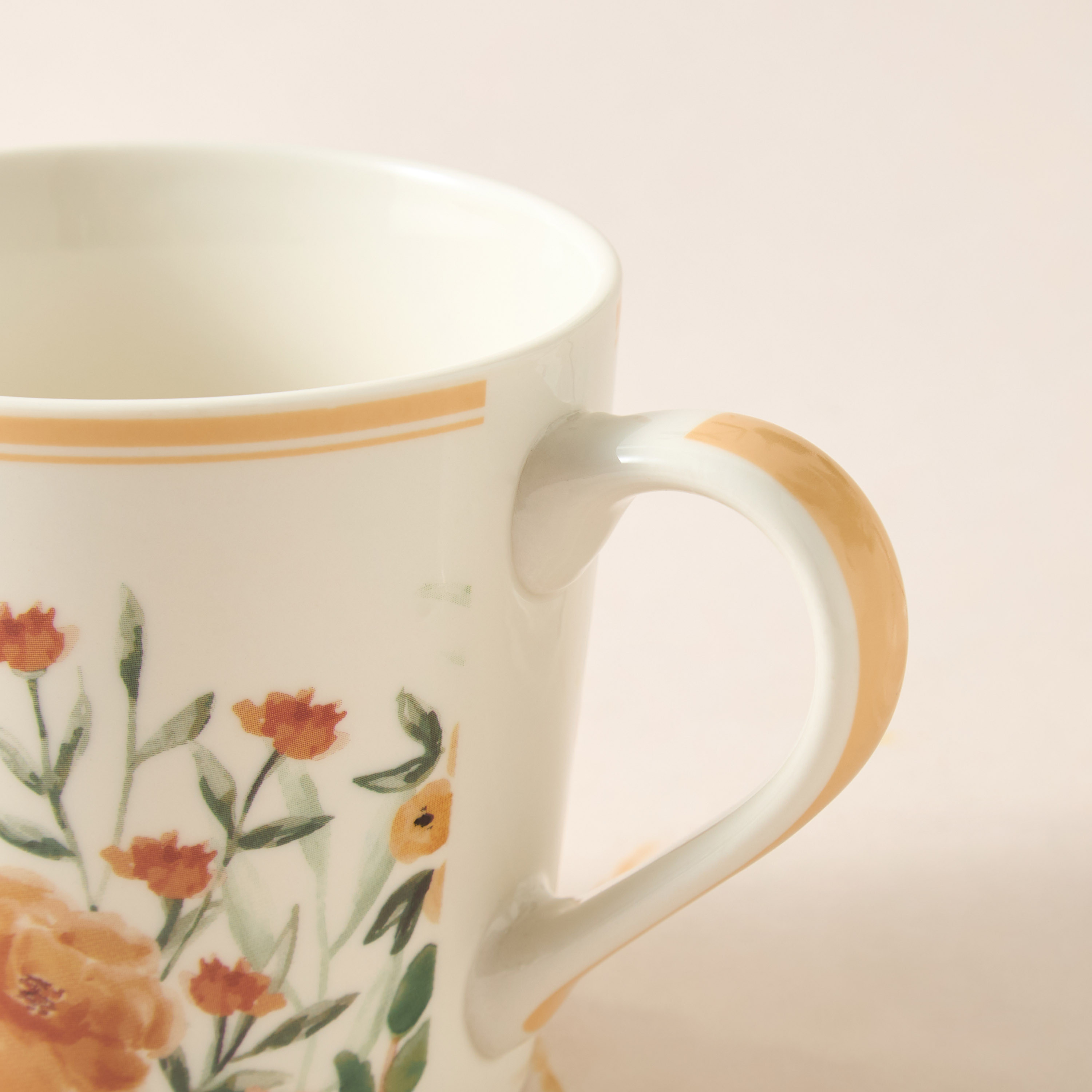 Florisse Floral Print Bone China Mug - 400 ml-household-dining-teaandcoffee-mugsandcups-image-2