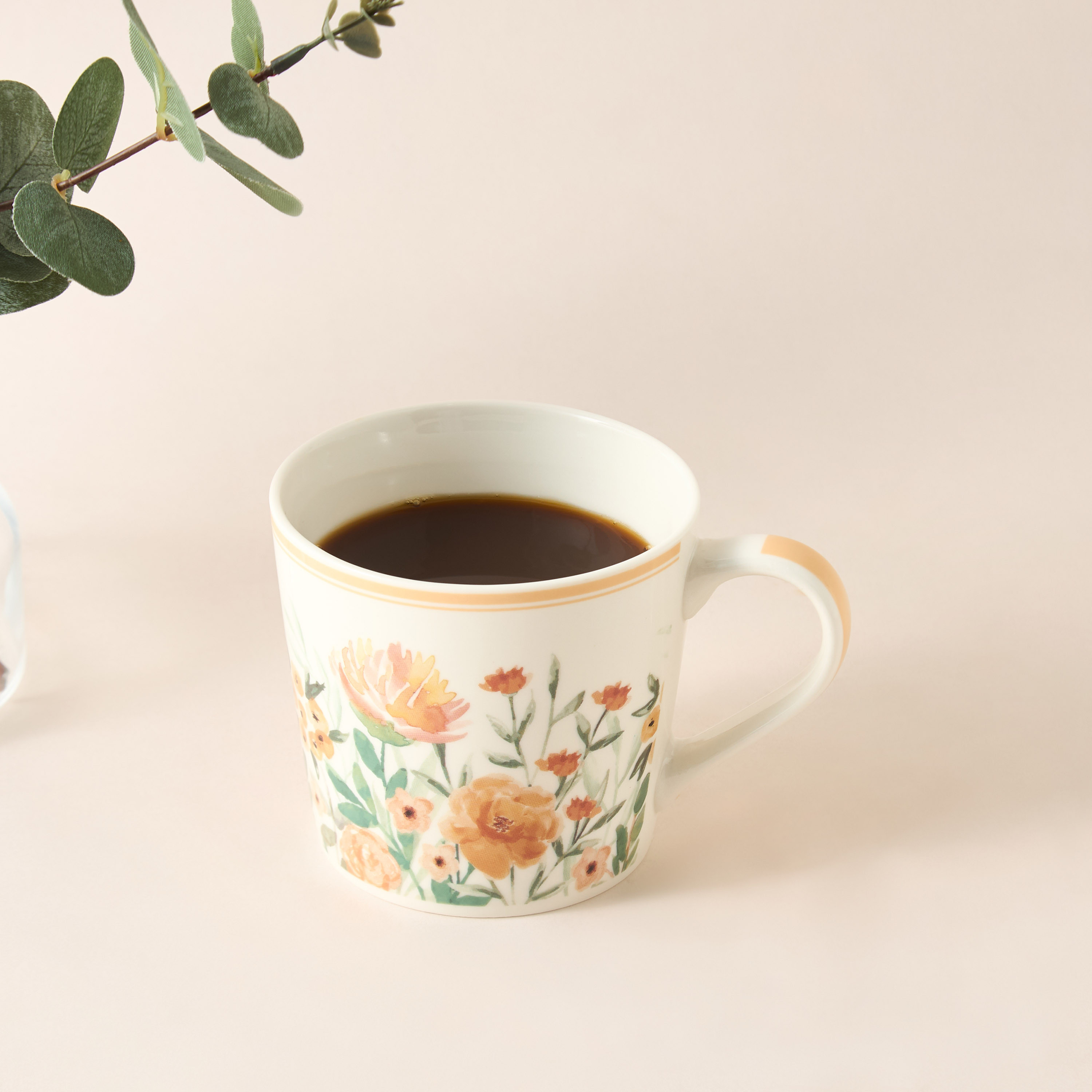 Florisse Floral Print Bone China Mug - 400 ml-household-dining-teaandcoffee-mugsandcups-image-4