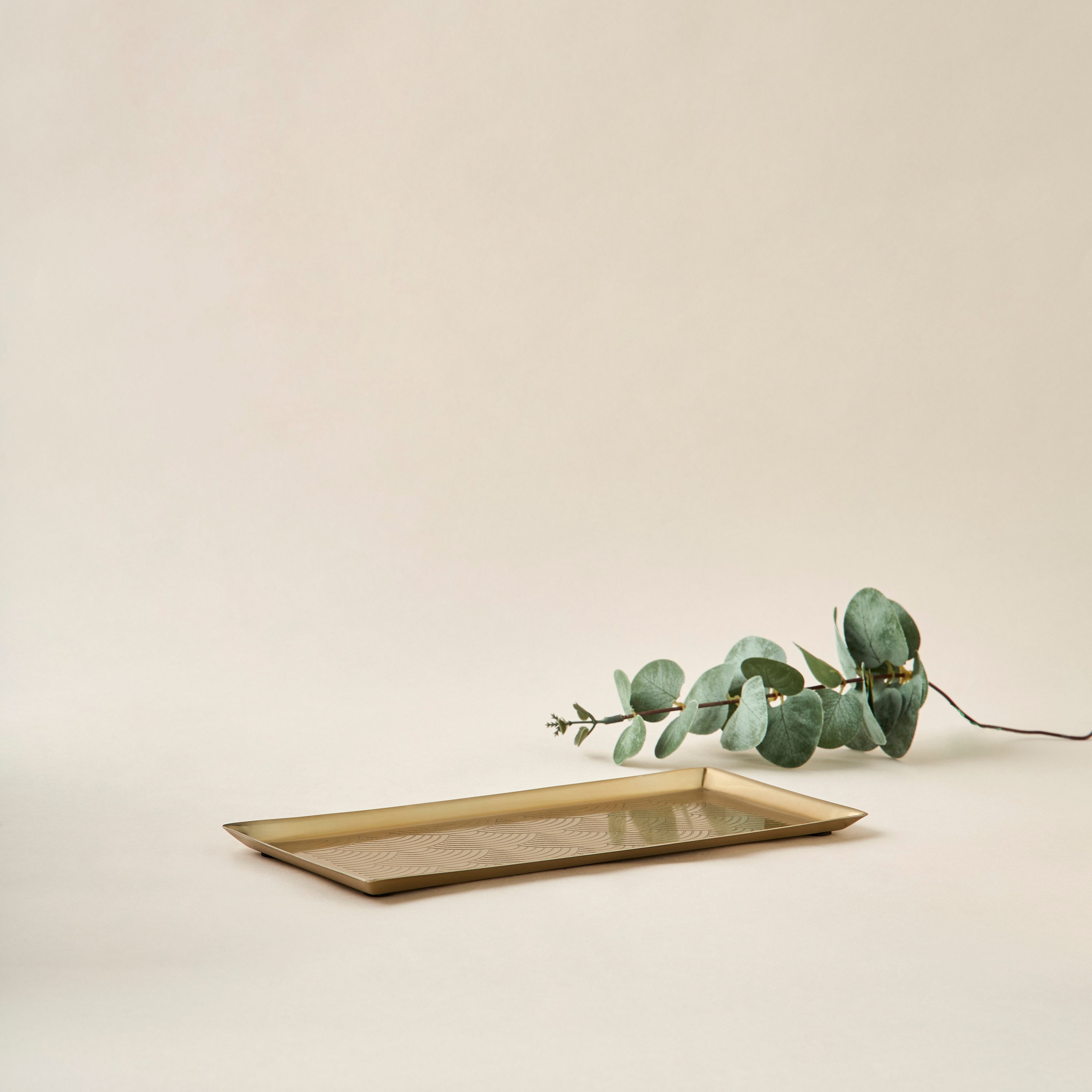 Metallic Etched Decorative Tray-household-bathandlaundry-bathaccessories-toweltraysandplatforms-image-1