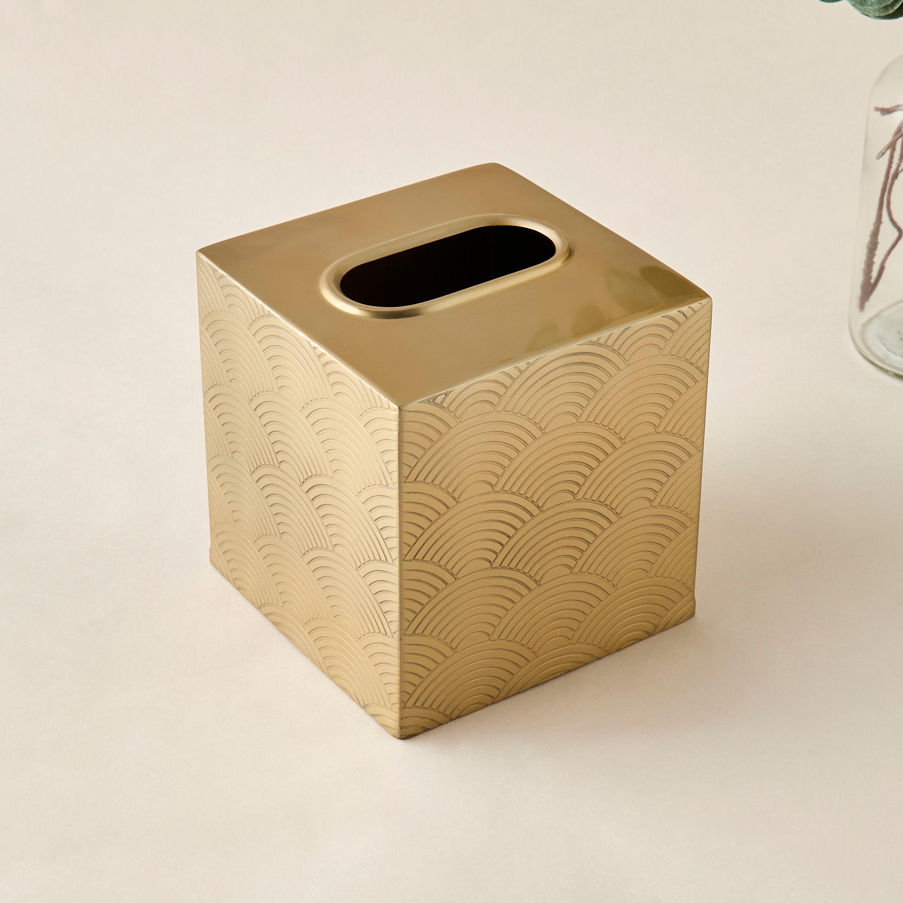 Metallic Etched Tissue Box-household-bathandlaundry-bathaccessories-tissueboxesandcottonjars-image-2