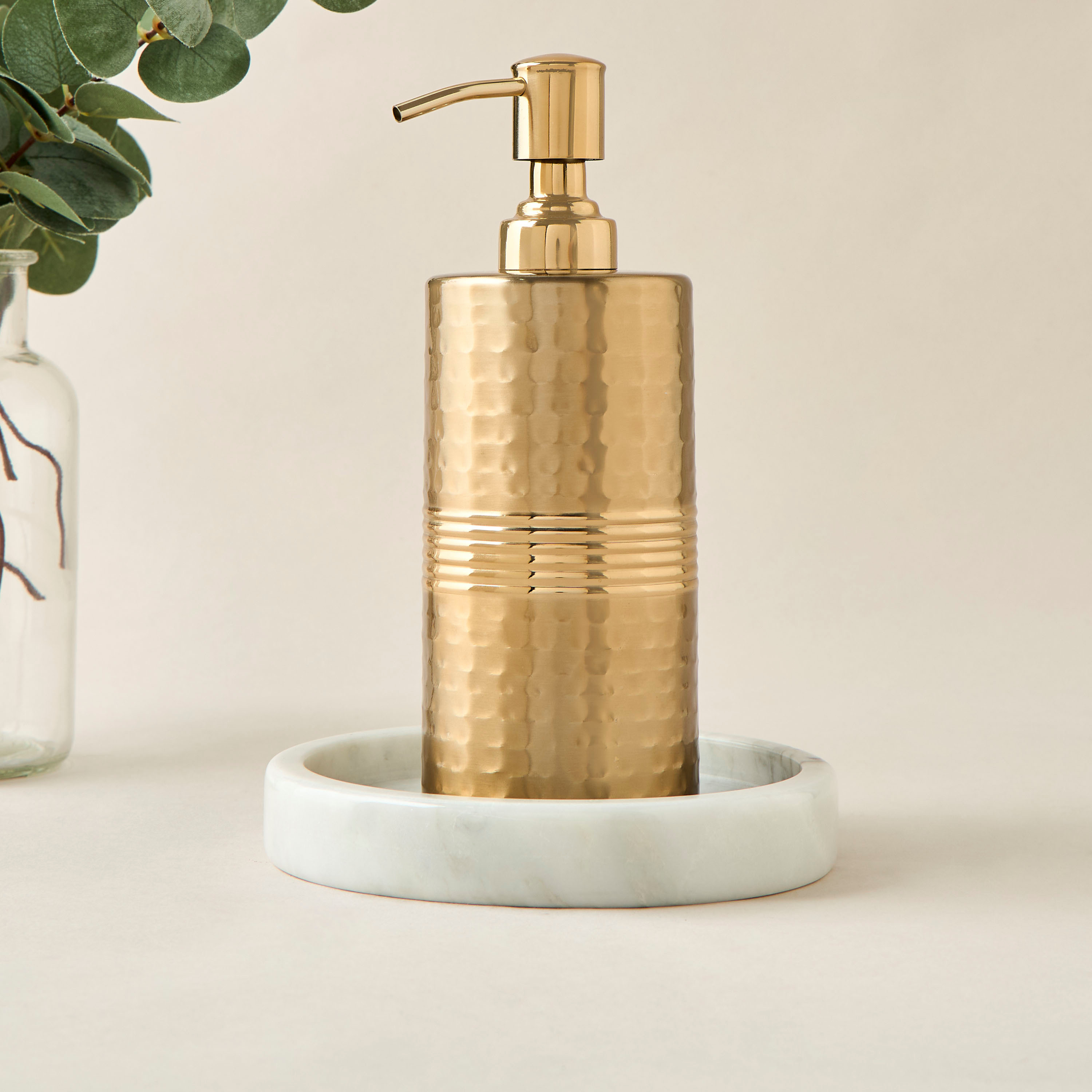 Metallic Hammered Lotion Dispenser-household-bathandlaundry-bathaccessories-soapdishesanddispensers-image-1