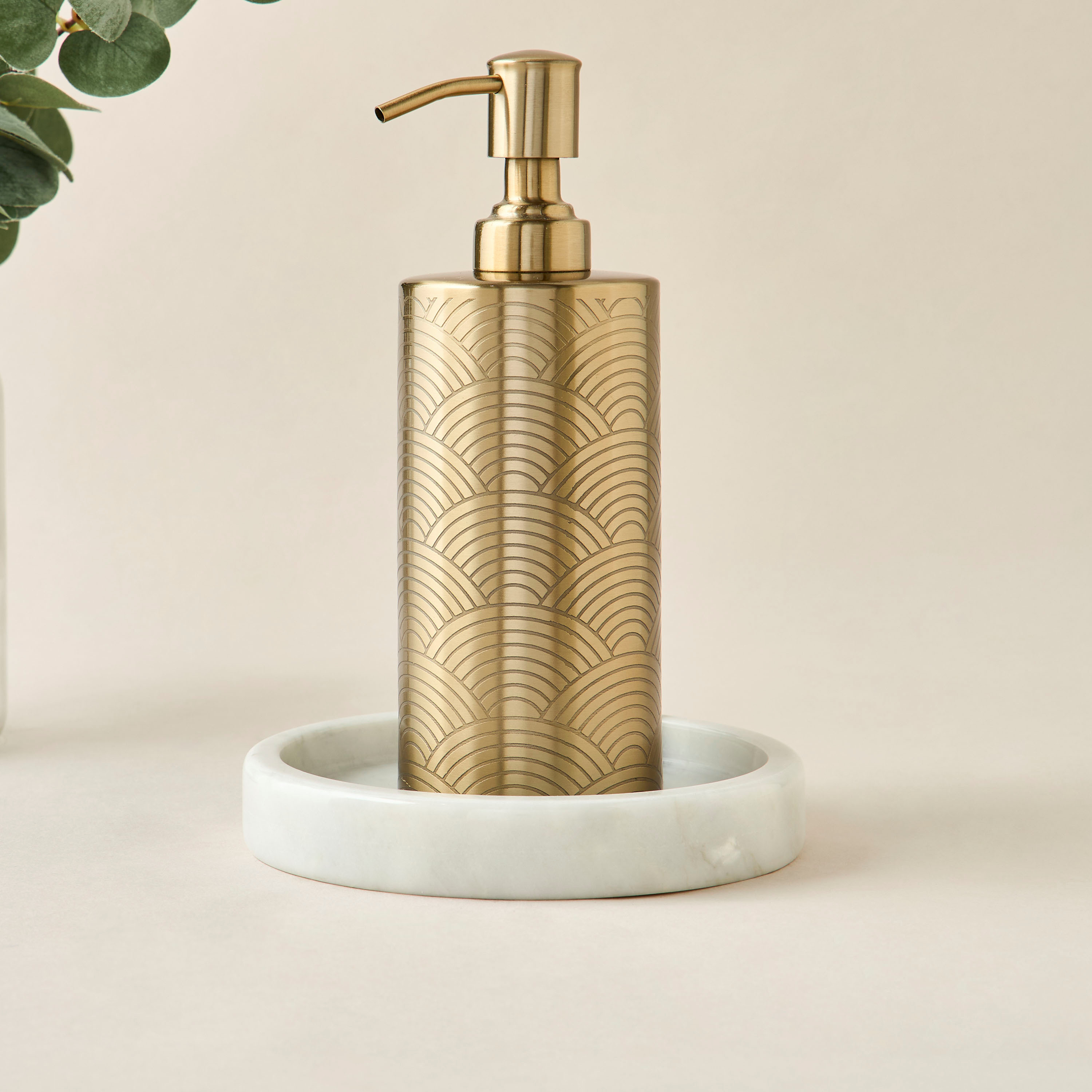 Metallic Etched Lotion Dispenser-household-bathandlaundry-bathaccessories-soapdishesanddispensers-image-1