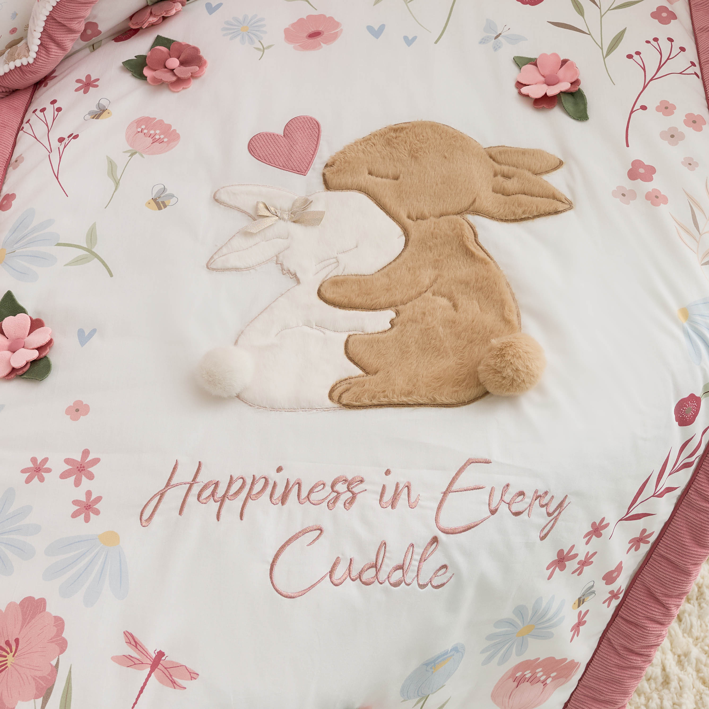 طقم مفروشات أطفال بطبعات أرنب من جونيورز - 90x130 سم-baby-nursery-babybedding-image-2