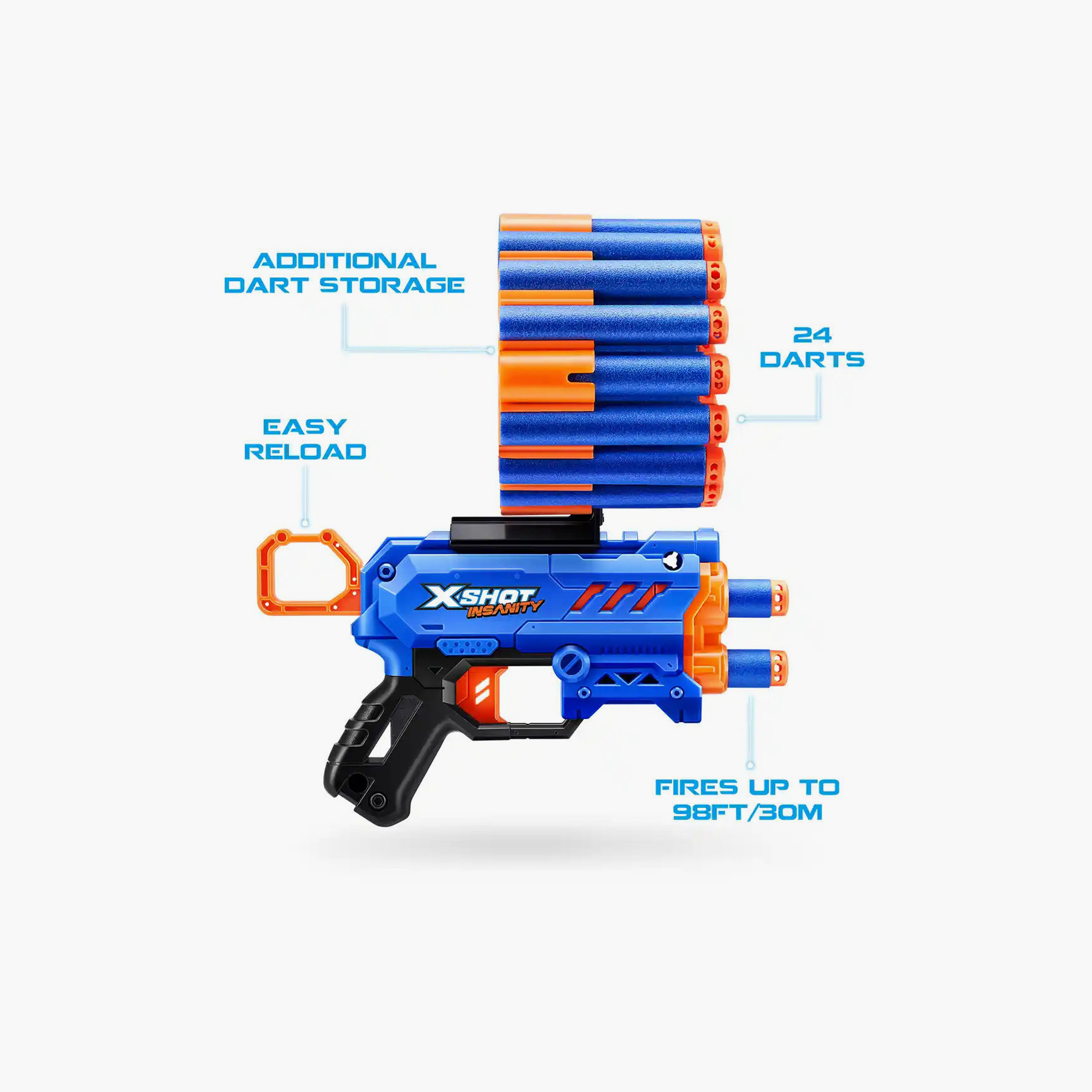 X-Shot Insanity Micro with 24 Darts-toys-outdoor-gunsandfoamblasters-image-2