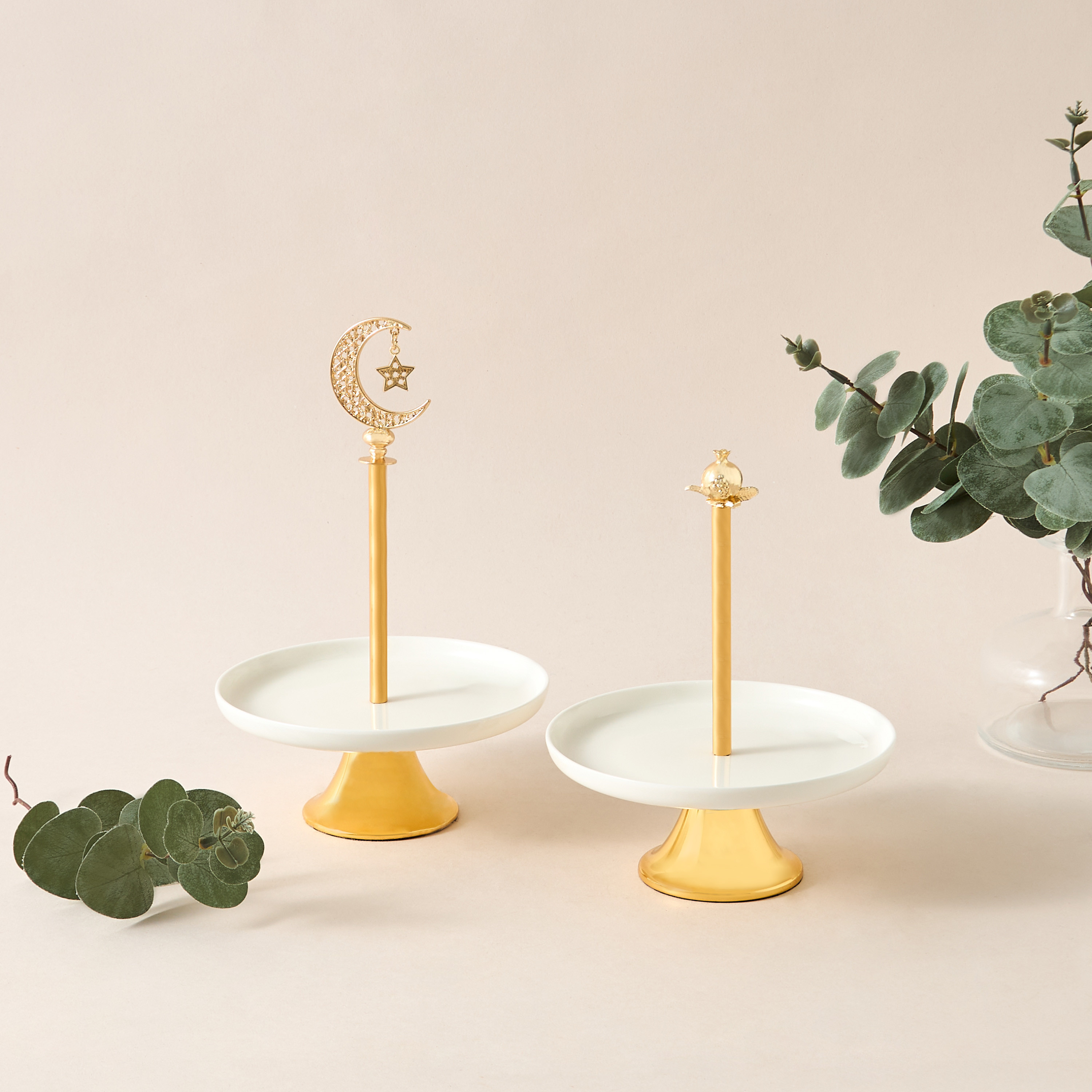 Crescent Moon Accent Cake Stand - 15x15x17 cms-household-dining-serveware-cakestands-image-2
