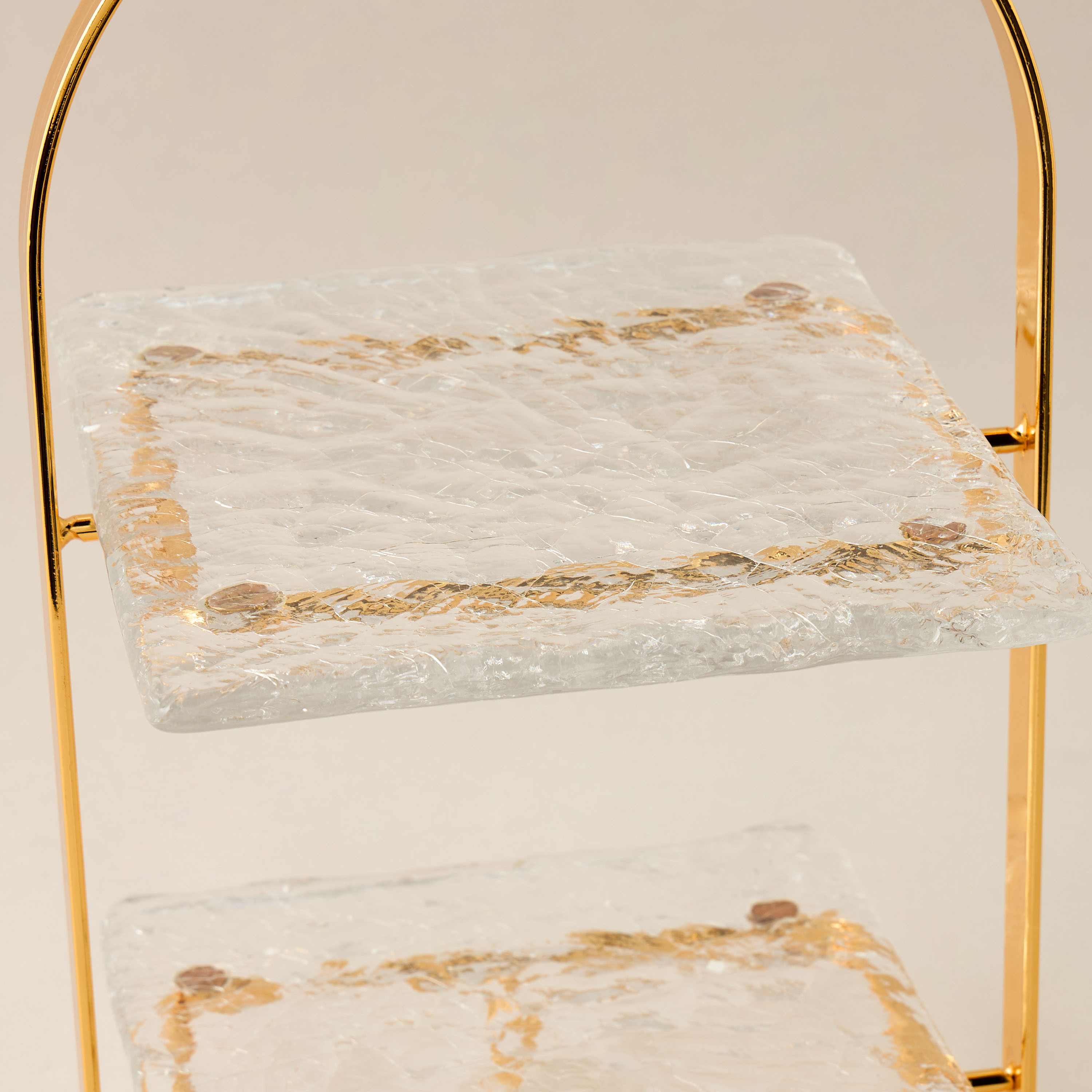 Crescent 2-Tier Glass Serving Platter - 18x37 cms-household-dining-serveware-servingplatters-image-4